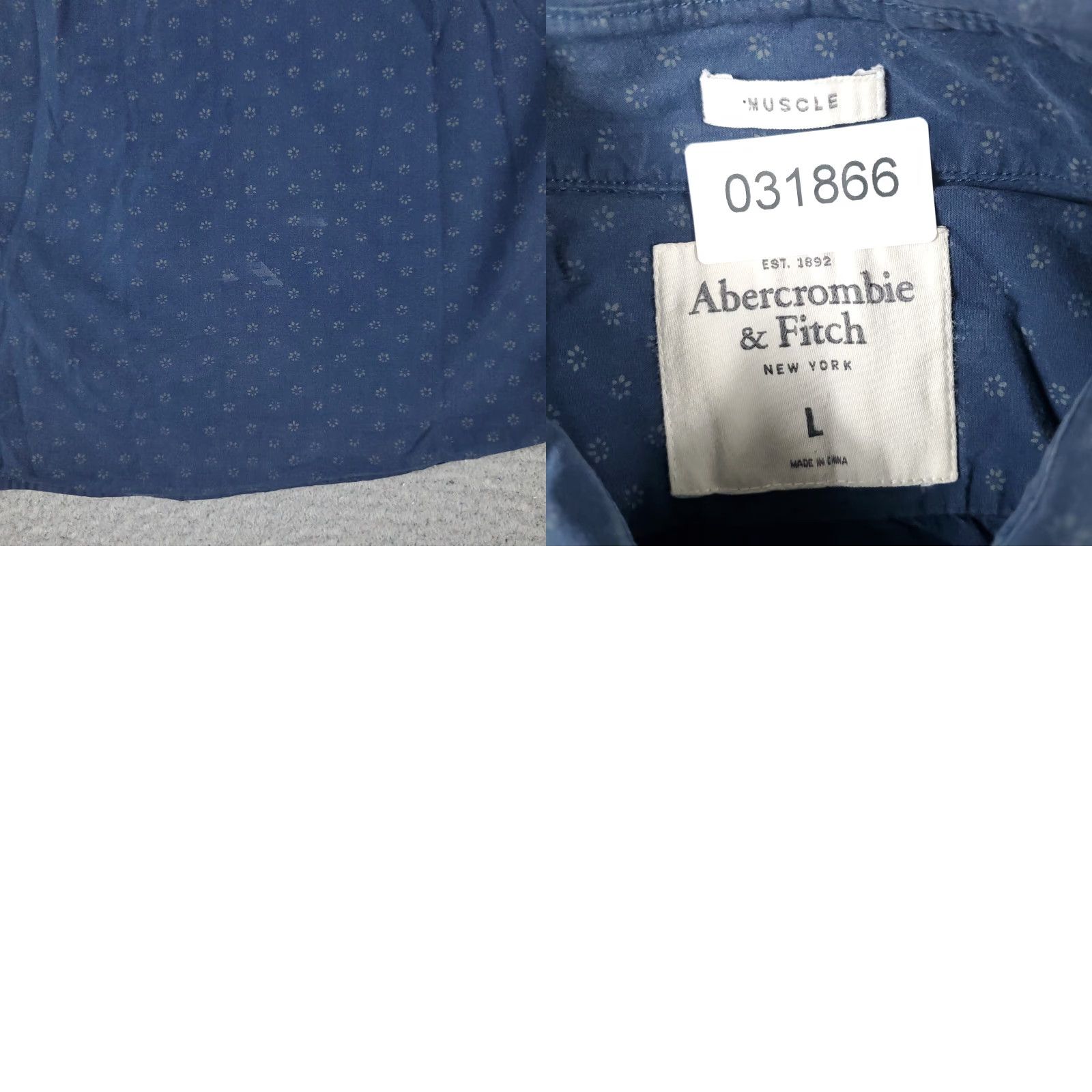 Abercrombie & Fitch VINTAGE Abercrombie & Fitch Shirt Men L Blue Geometric Button-Up Long Sleeve Button-Down Collar Modern Classic Geometric Pattern Mens Shirts Size US L / EU 52-54 / 3 - 8 Thumbnail