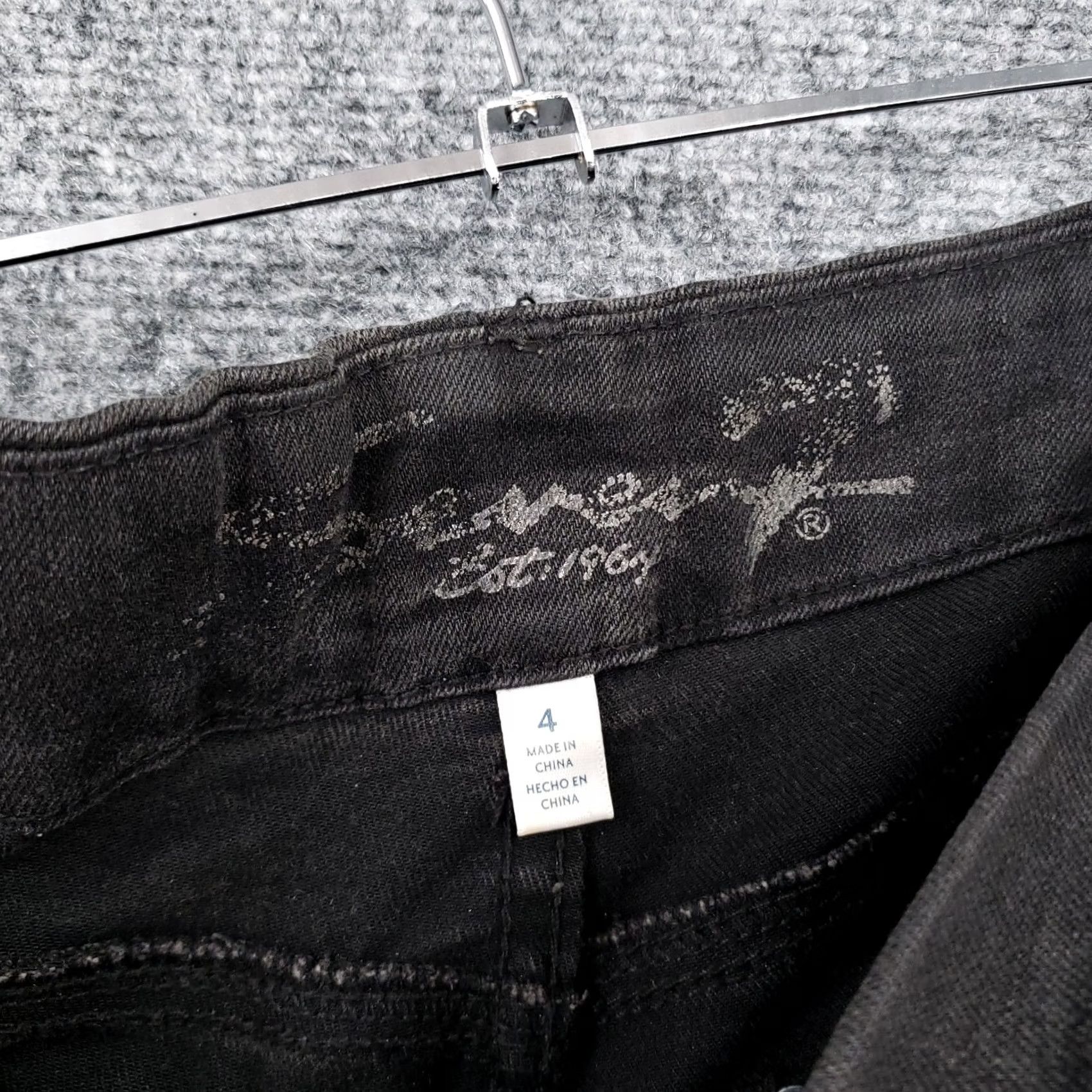 Vintage Seven7 Jeans Womens 4 Black Mid Rise Skinny Distressed Pocket Dark Wash Denim Size 27" / US 4 / IT 40 - 4 Thumbnail