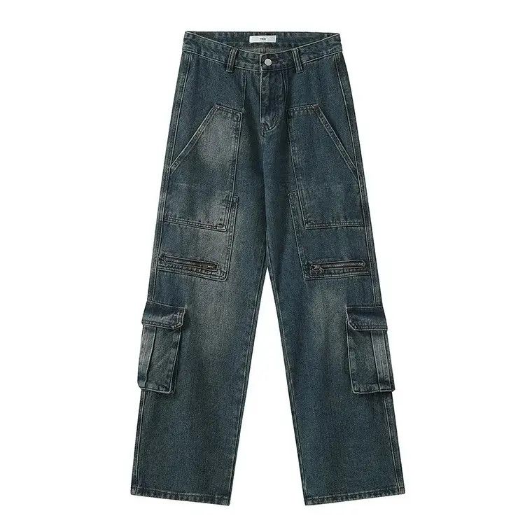 Designer × Japanese Brand × Vintage baggy faded zipper utility cargo jeans Size US 32 / EU 48 - 3 Thumbnail