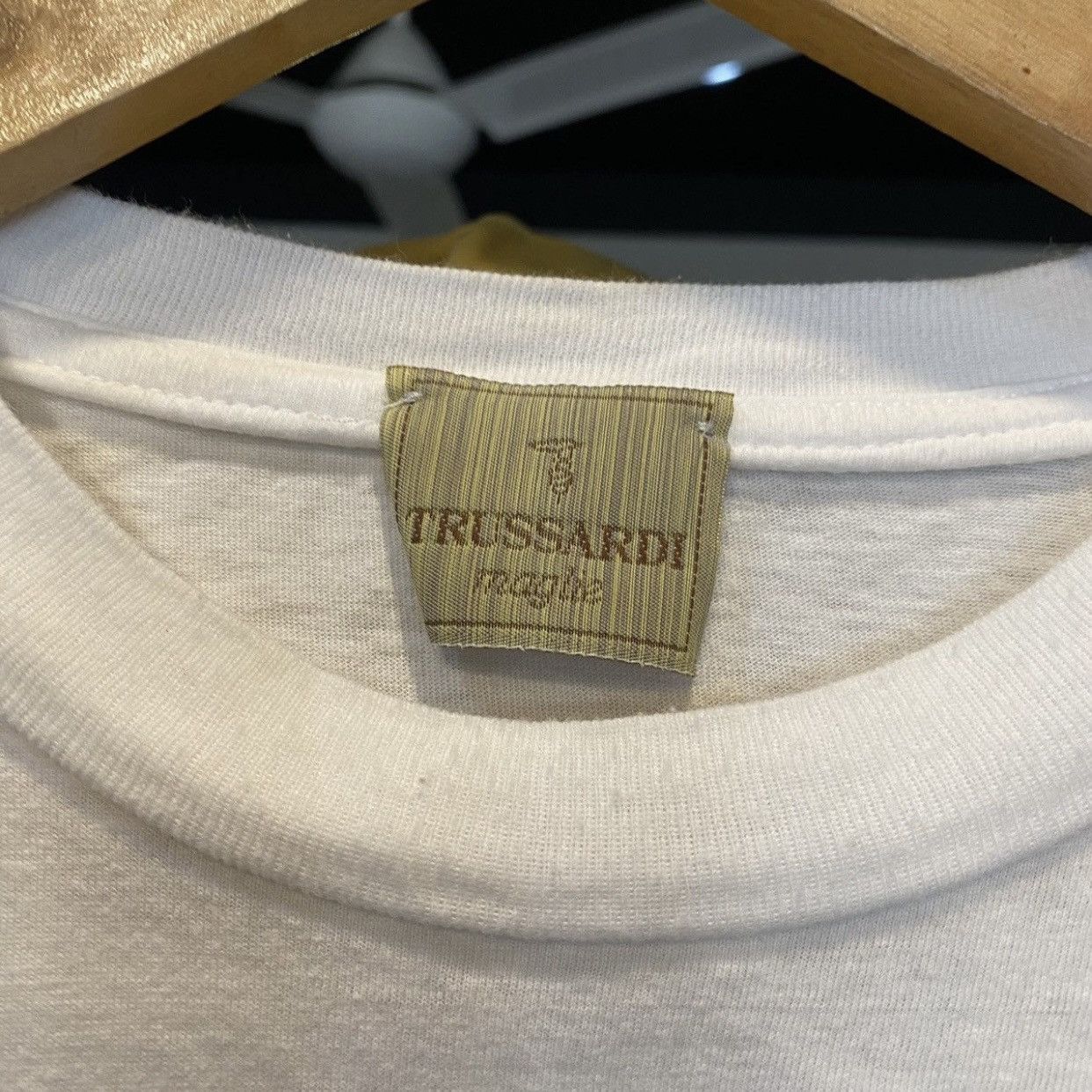 Trussardi RARE! Vintage 90s Trussardi Big Logo Spellout T-Shirt Size US M / EU 48-50 / 2 - 8 Thumbnail