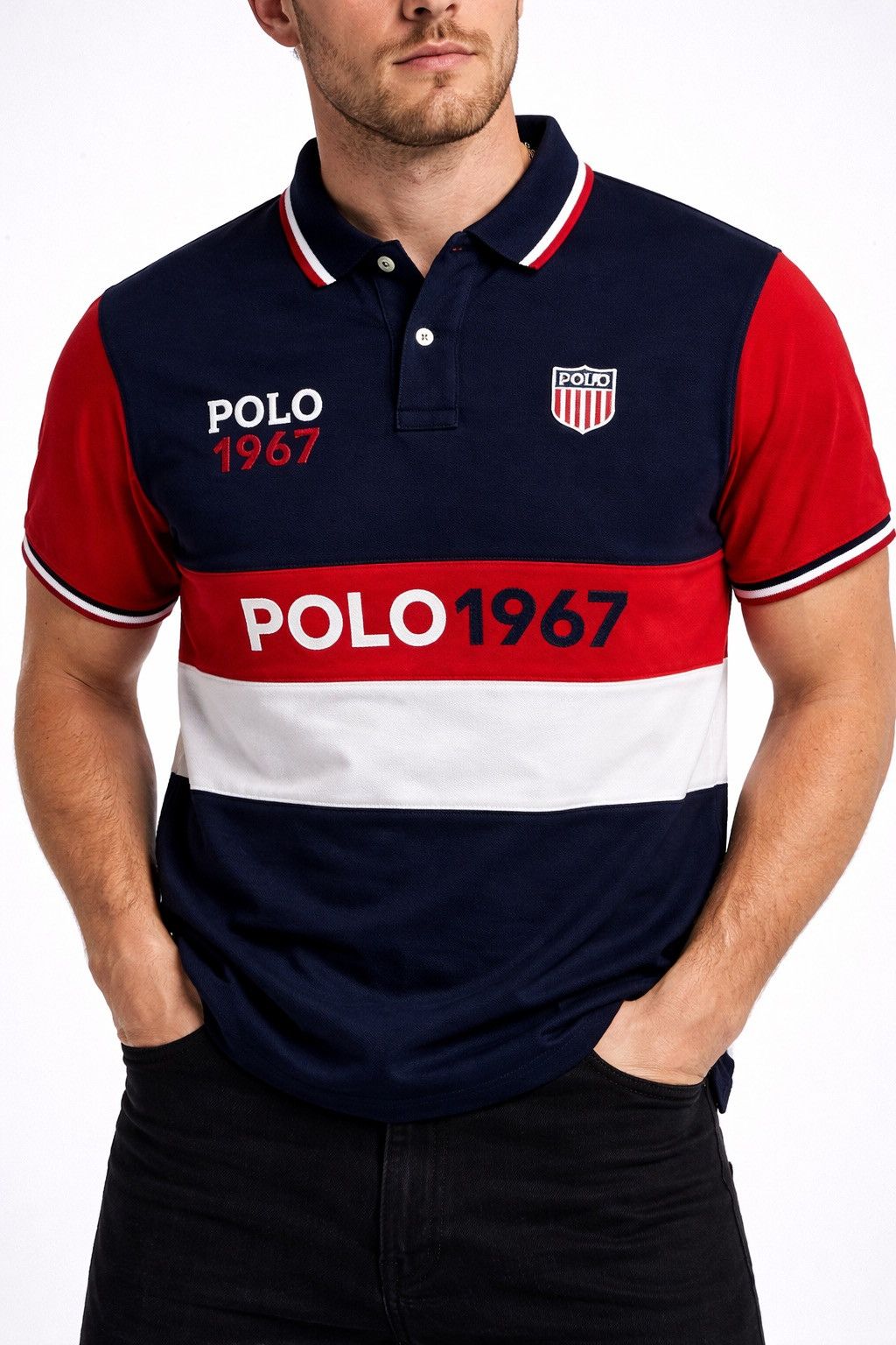 Polo Ralph Lauren Polo Ralph Lauren 1967 USA United States PRL Polo Shirt Size US L / EU 52-54 / 3 - 1 Thumbnail