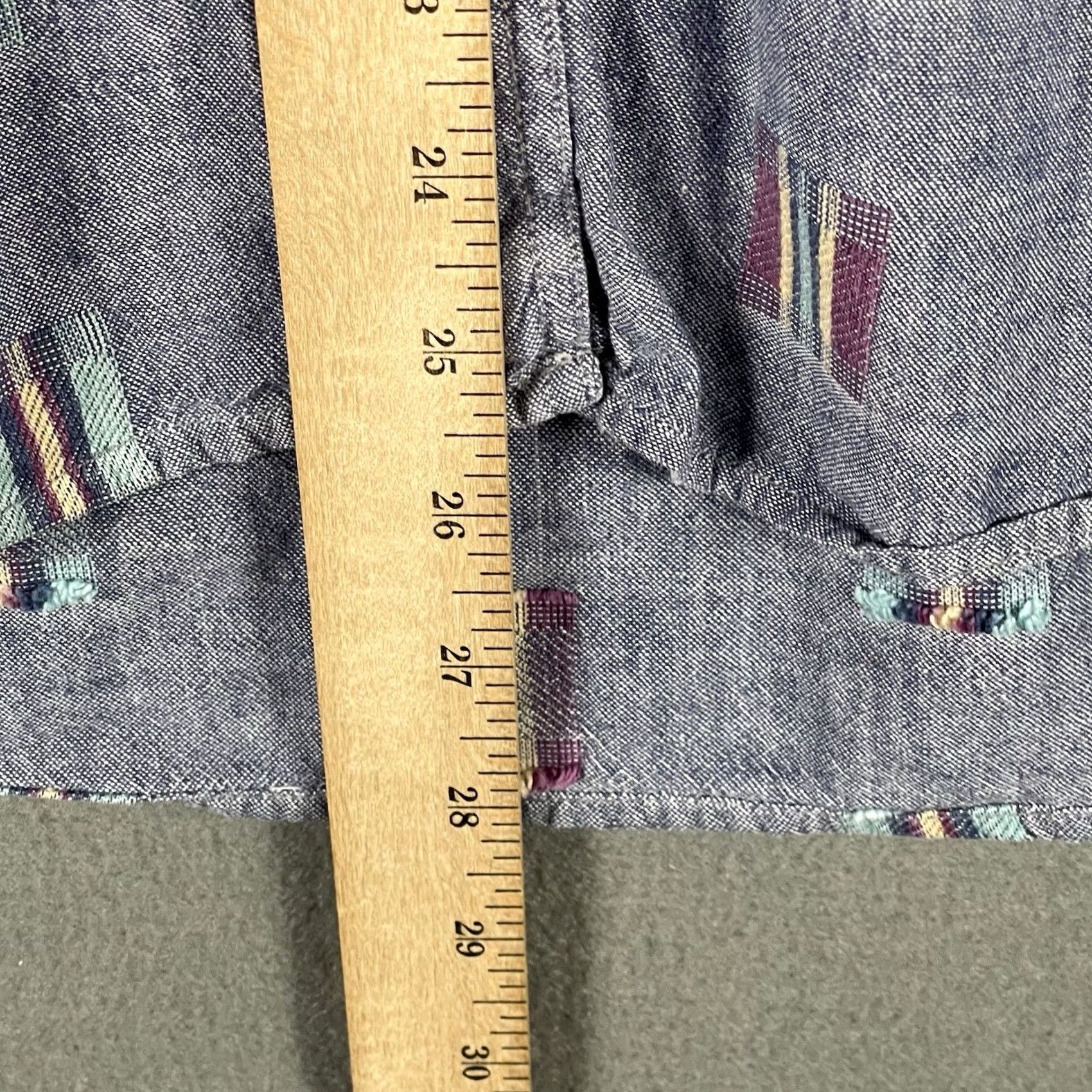 Lee VINTAGE Lee Button-Up Shirt Long Sleeve Geometric Aztec Mens Large Gray Cotton Knit Size US L / EU 52-54 / 3 - 8 Thumbnail