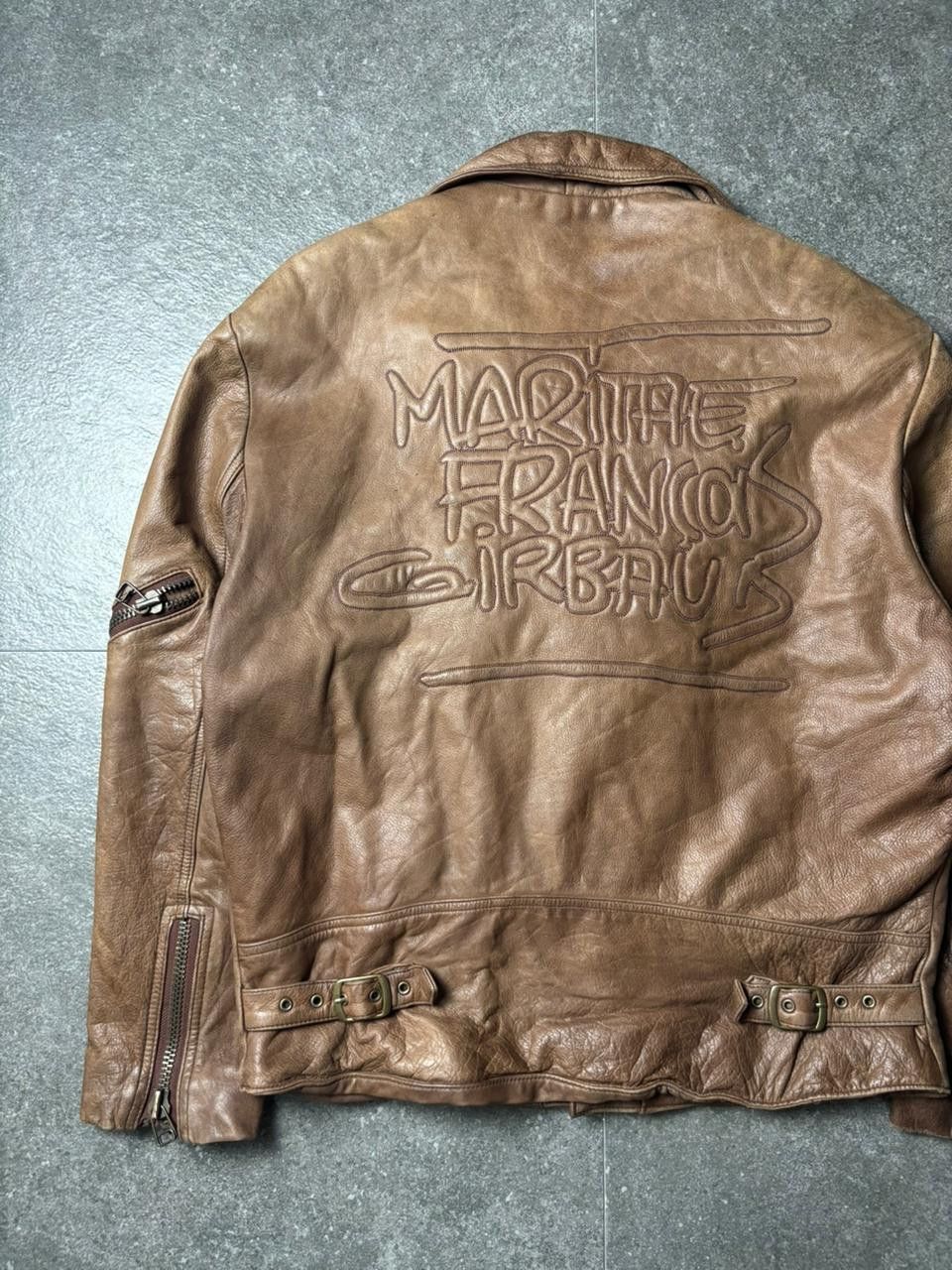 Marithe + Francois Girbaud 1990s Marithe Francois Girbaud Ramones Leather Jacket Size US L / EU 52-54 / 3 - 2 Thumbnail