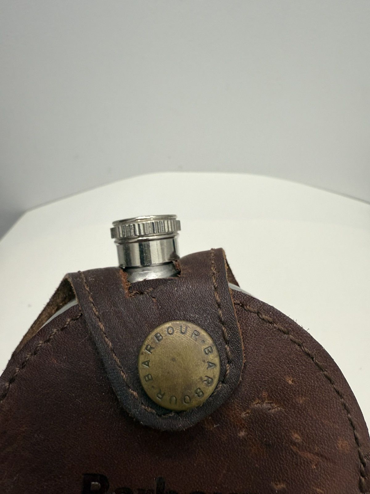 Barbour Barbour Hip Flask in Brown Leather Sleeve Size ONE SIZE - 3 Thumbnail