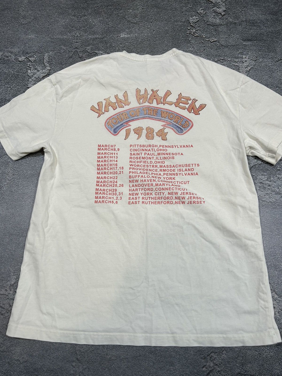 Vintage Van Halen Tour of the World 1984 Rock Tee M Size US M / EU 48-50 / 2 - 3 Thumbnail
