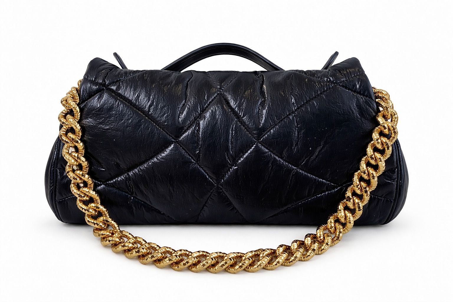 Dolce & Gabbana Dolce & Gabbana Devotion Quilted Shoulder Gold Chain Bag Size ONE SIZE - 3 Thumbnail