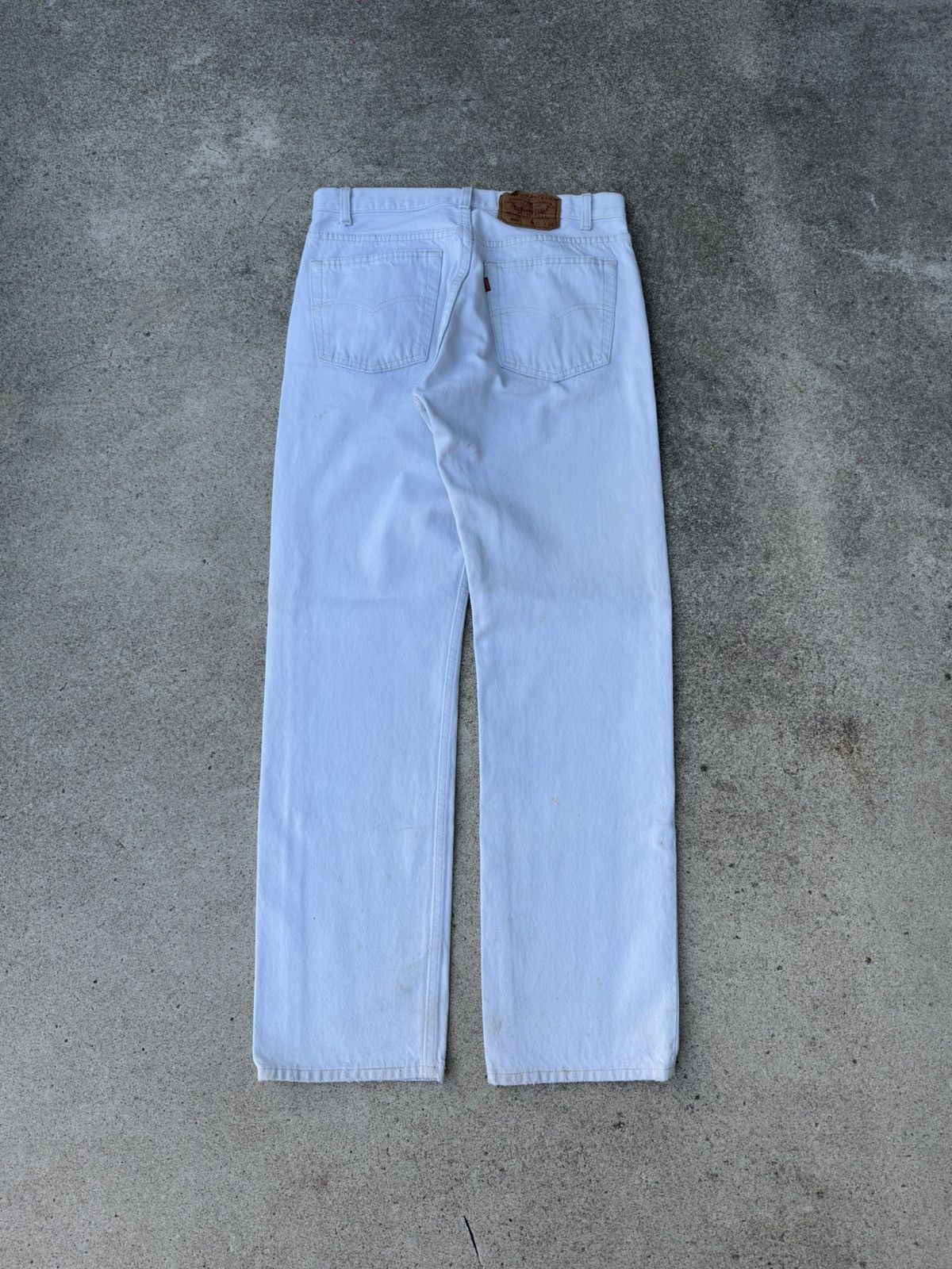 Levi's × Vintage Vtg 90’s Levi’s 501xx Buttonfly Straight White Jeans 30x30 Size US 30 / EU 46 - 2 Thumbnail