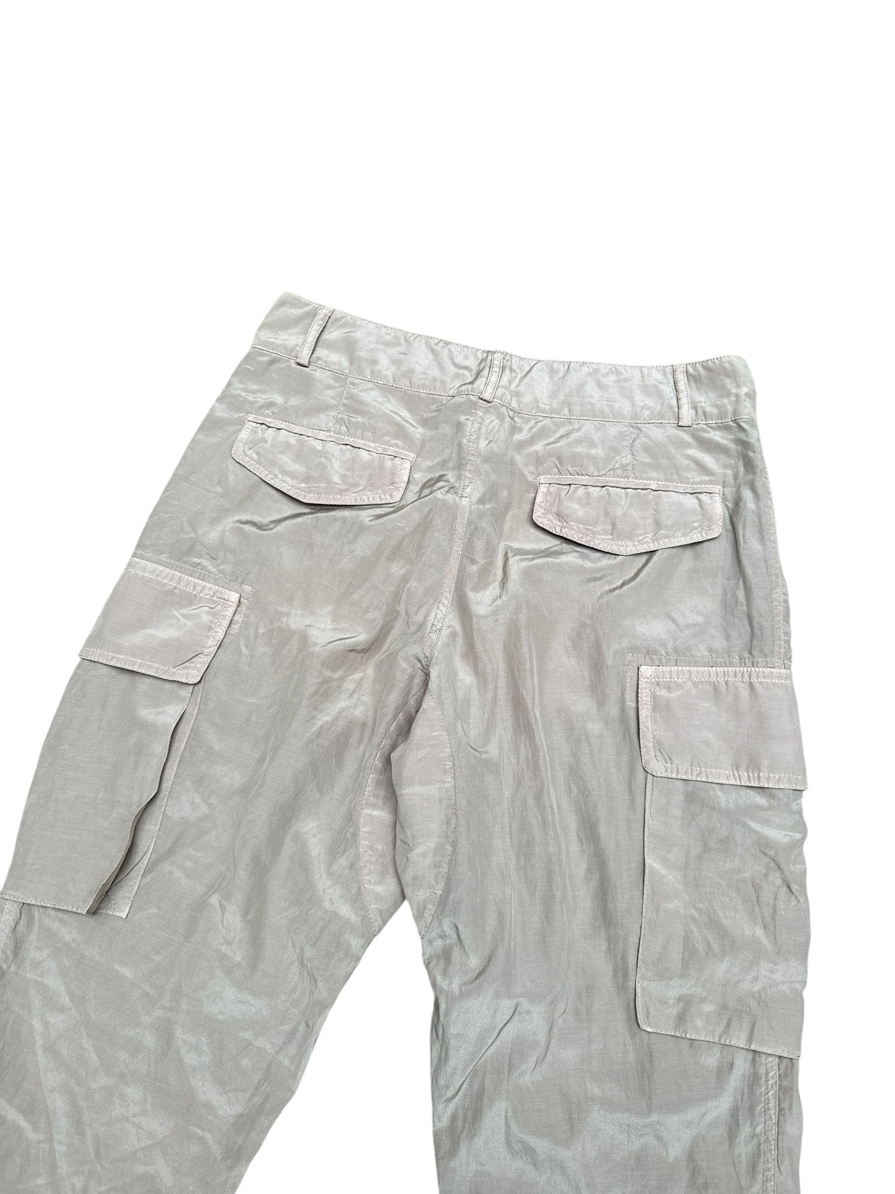 Dries Van Noten Beige Silk Blend Cargo Pants Size US 31 - 4 Thumbnail