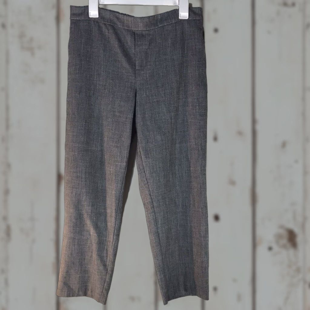 Old Navy VINTAGE Old Navy Women’s Gray Pinstripe Dress Pants Size 12 Elastic Waist Straight Leg Lightweight Comfortable Size 34" / US 12 / IT 48 - 1 Thumbnail