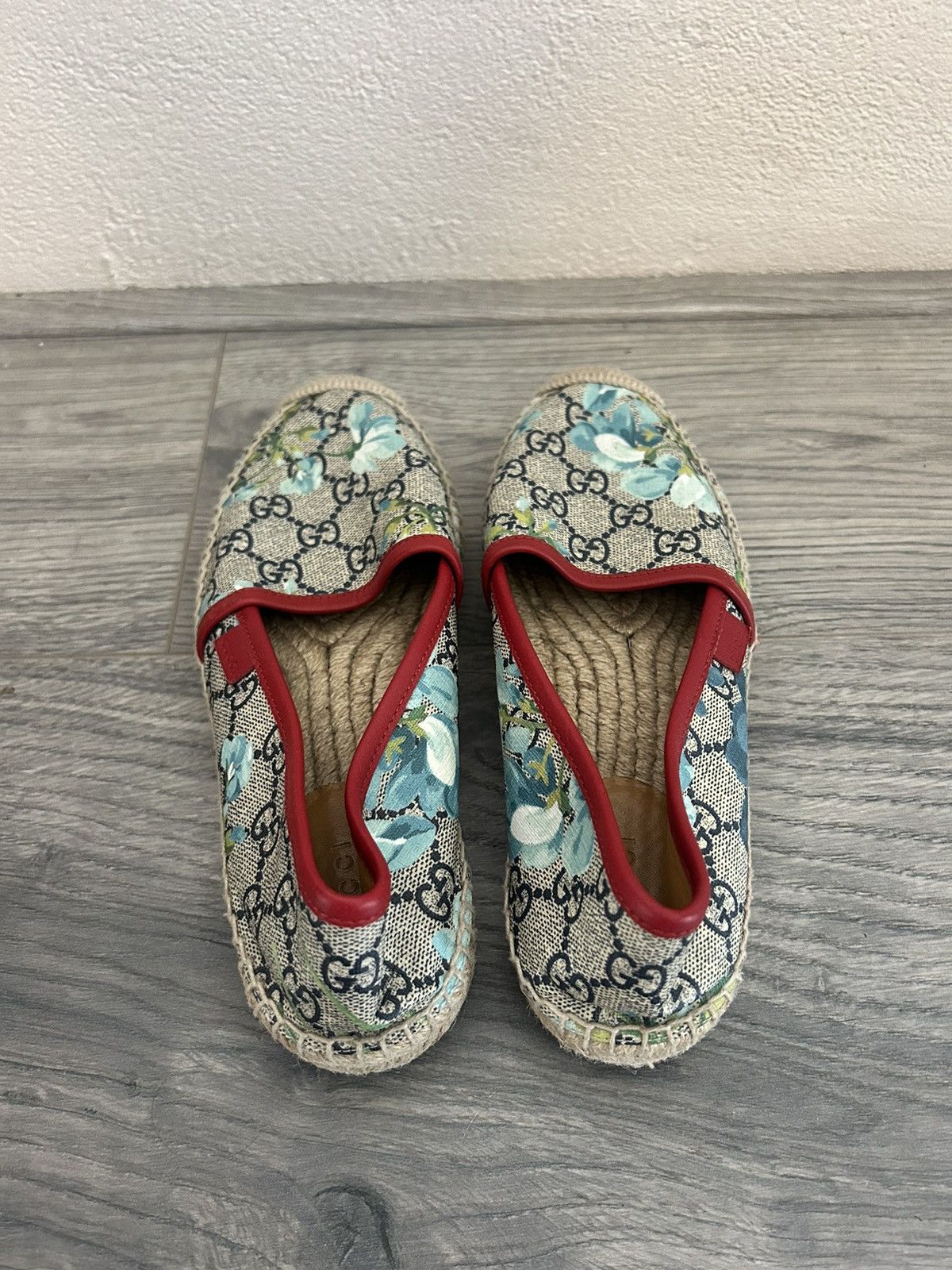 Gucci Gucci Floral Monogram Print Espadrilles Size US 5.5 / IT 35.5 - 3 Thumbnail