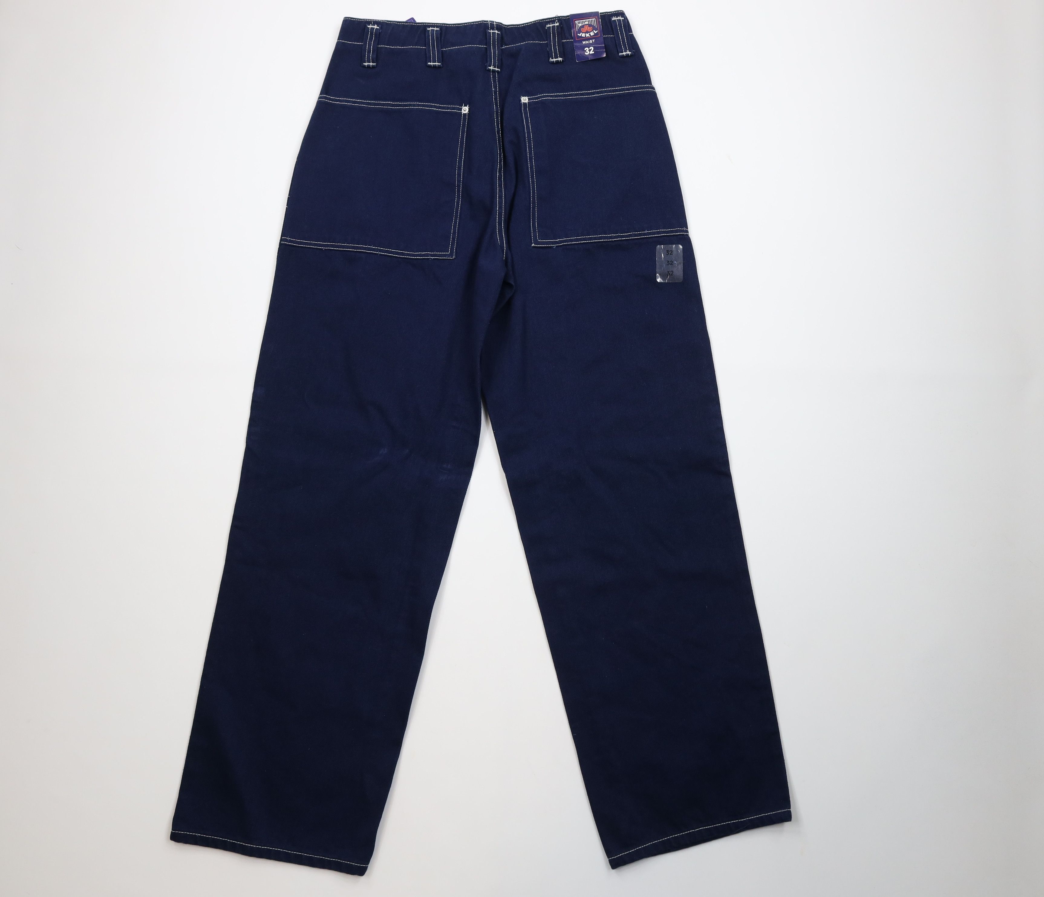 Vintage Deadstock Vintage 90s Streetwear Pocket Wide Leg Jeans Blue Size US 30 / EU 46 - 11 Thumbnail