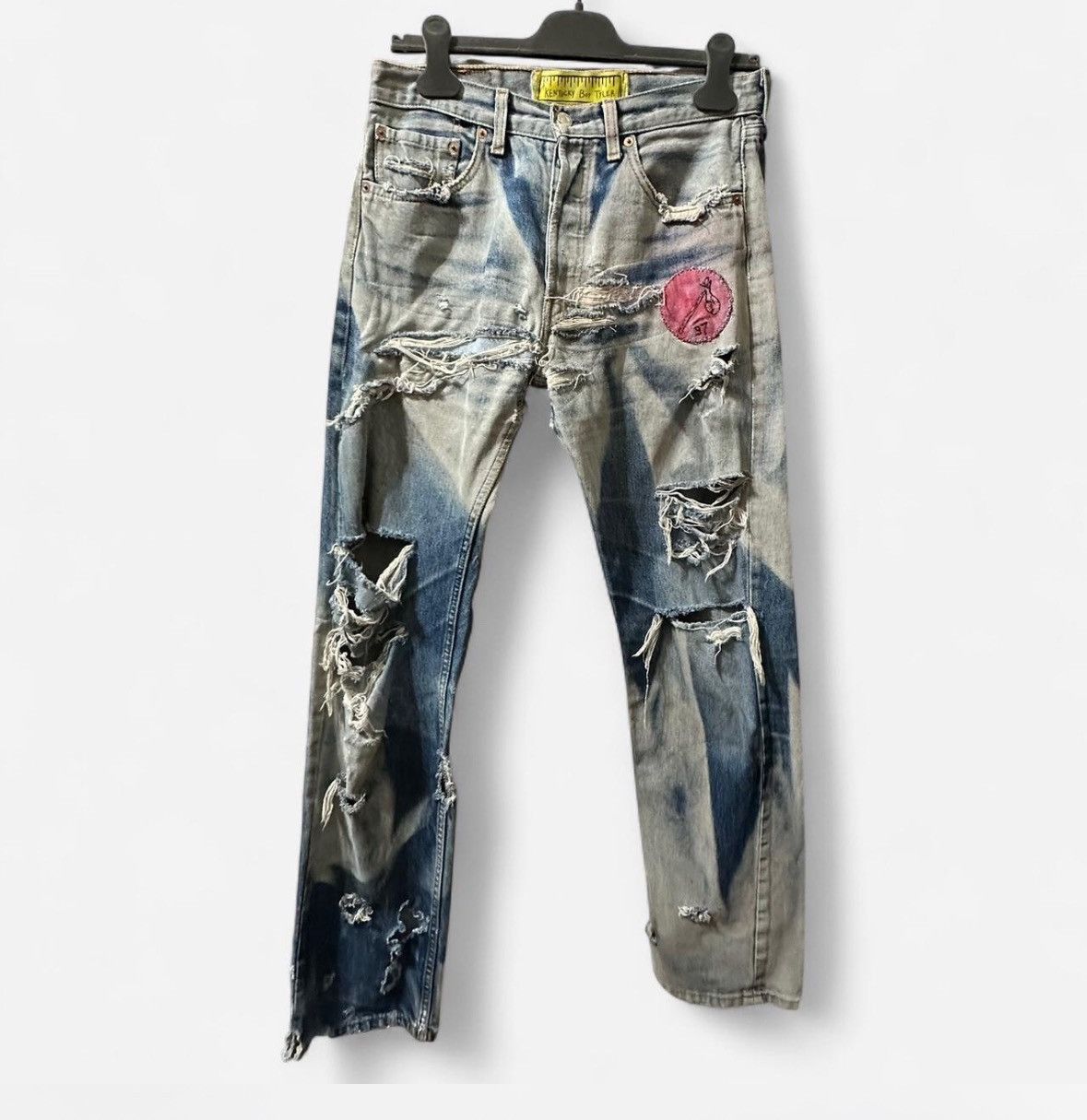 Kentucky Boy Tyler Kentucky boy tyler KBT mock mend levis denim jeans Size US 31 - 1 Thumbnail