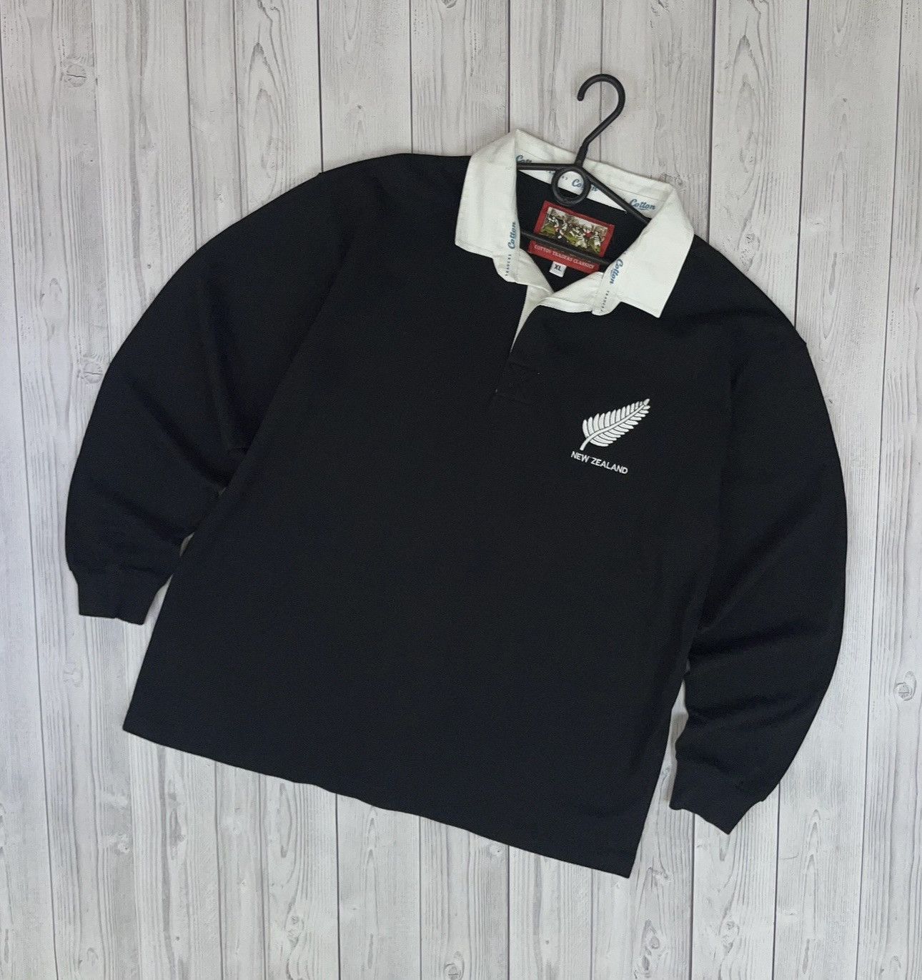 Vintage Vintage New Zealand rugby jersey size XL black long sleeve Size US XL / EU 56 / 4 - 1 Thumbnail