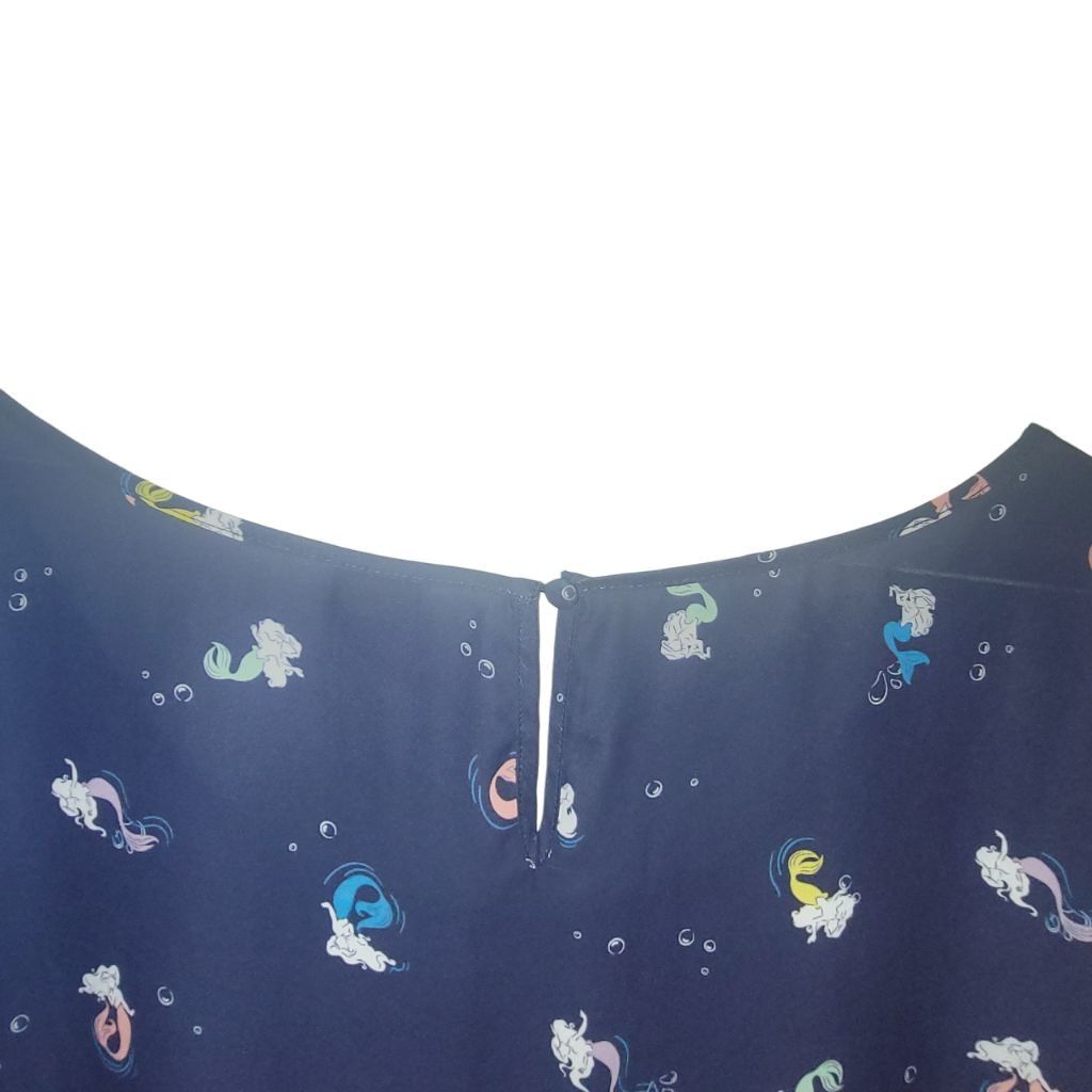 Disney Disney Navy Multicolor Mermaid Top Plus 4X Size 4XL / US 24-26 - 8 Thumbnail