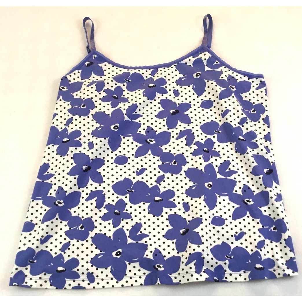 Other Lane Bryant Camisole NWT Size 18/20 Purple Floral Black Dot Size ONE SIZE - 4 Thumbnail