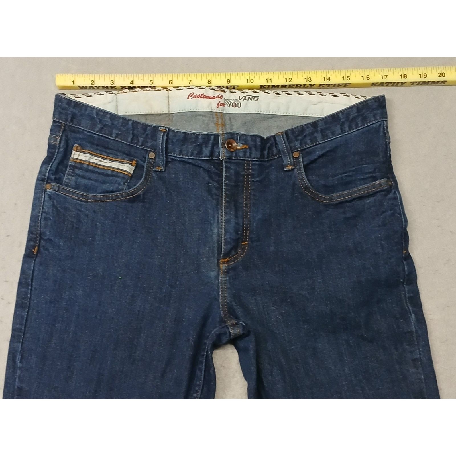 Vans Vans (36x30) Men's Straight Leg Blue Denim Jeans Size US 36 / EU 52 - 3 Thumbnail