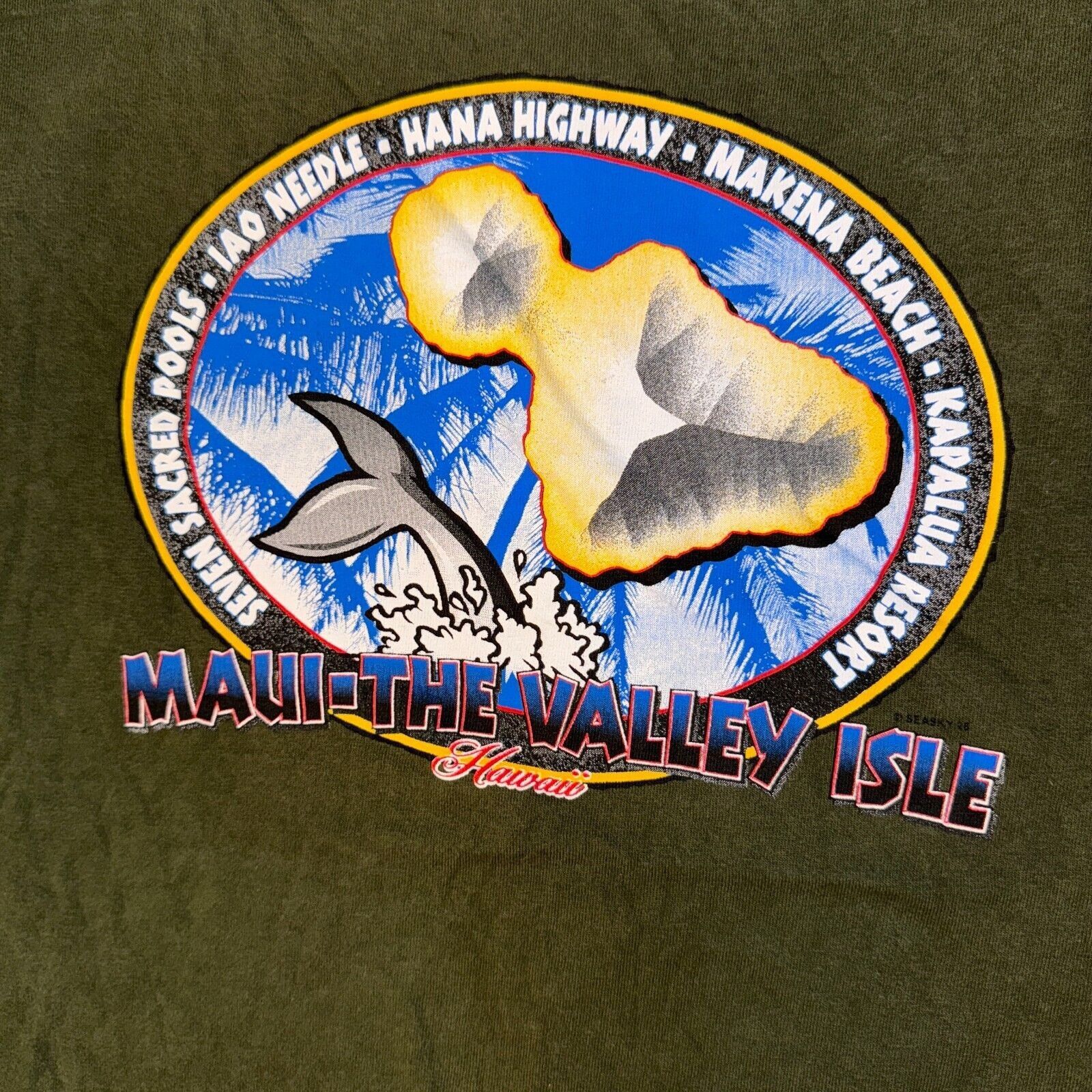 Hanes Maui Hawaii The Valley Isle Resort Vtg Y2K Souvenir Beach Ts Size US XL / EU 56 / 4 - 2 Thumbnail
