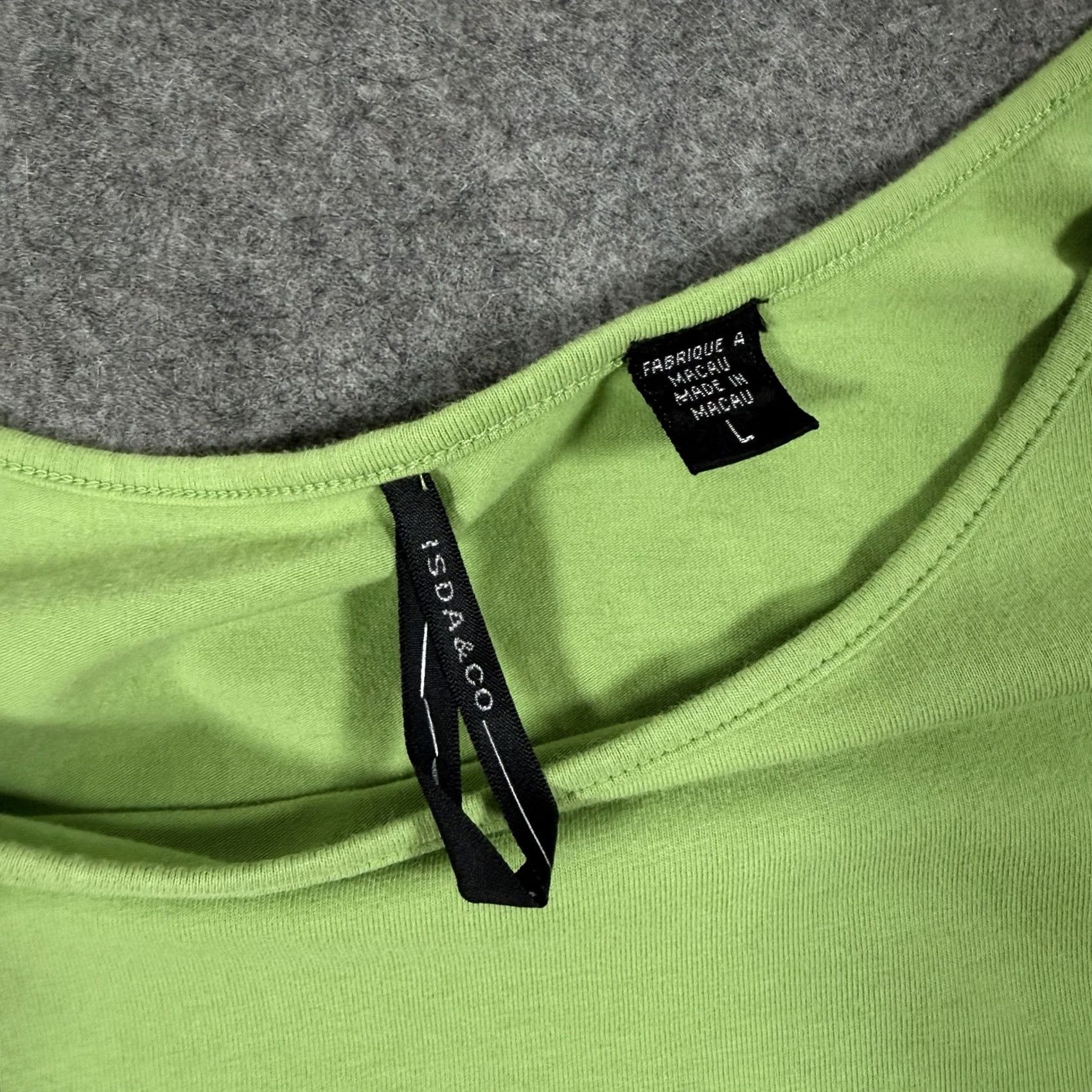 CO Isda & Co Tank Top Camisole Women's Size Large Neon Green Casual Sleeveless Size L / US 10 / IT 46 - 3 Thumbnail