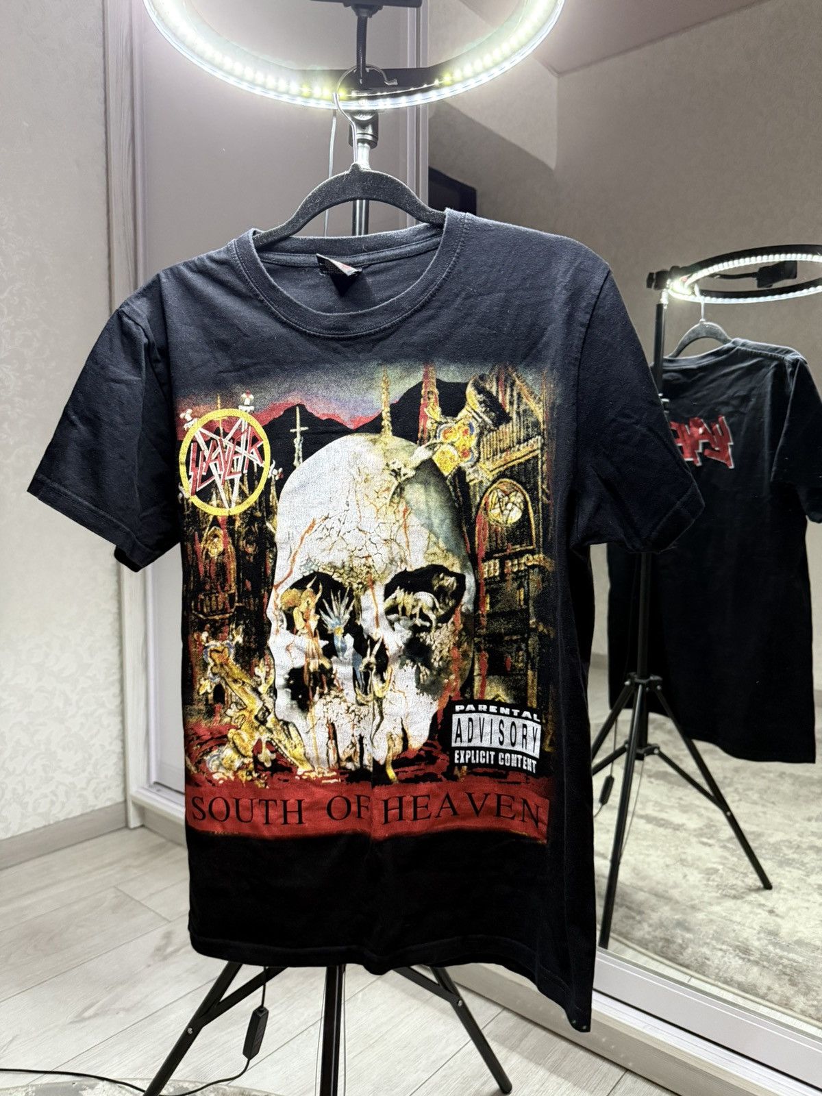 Band Tees Slayer “South of Heaven” Vintage T-Shirt — Rare Band Merch Size US M / EU 48-50 / 2 - 1 Thumbnail