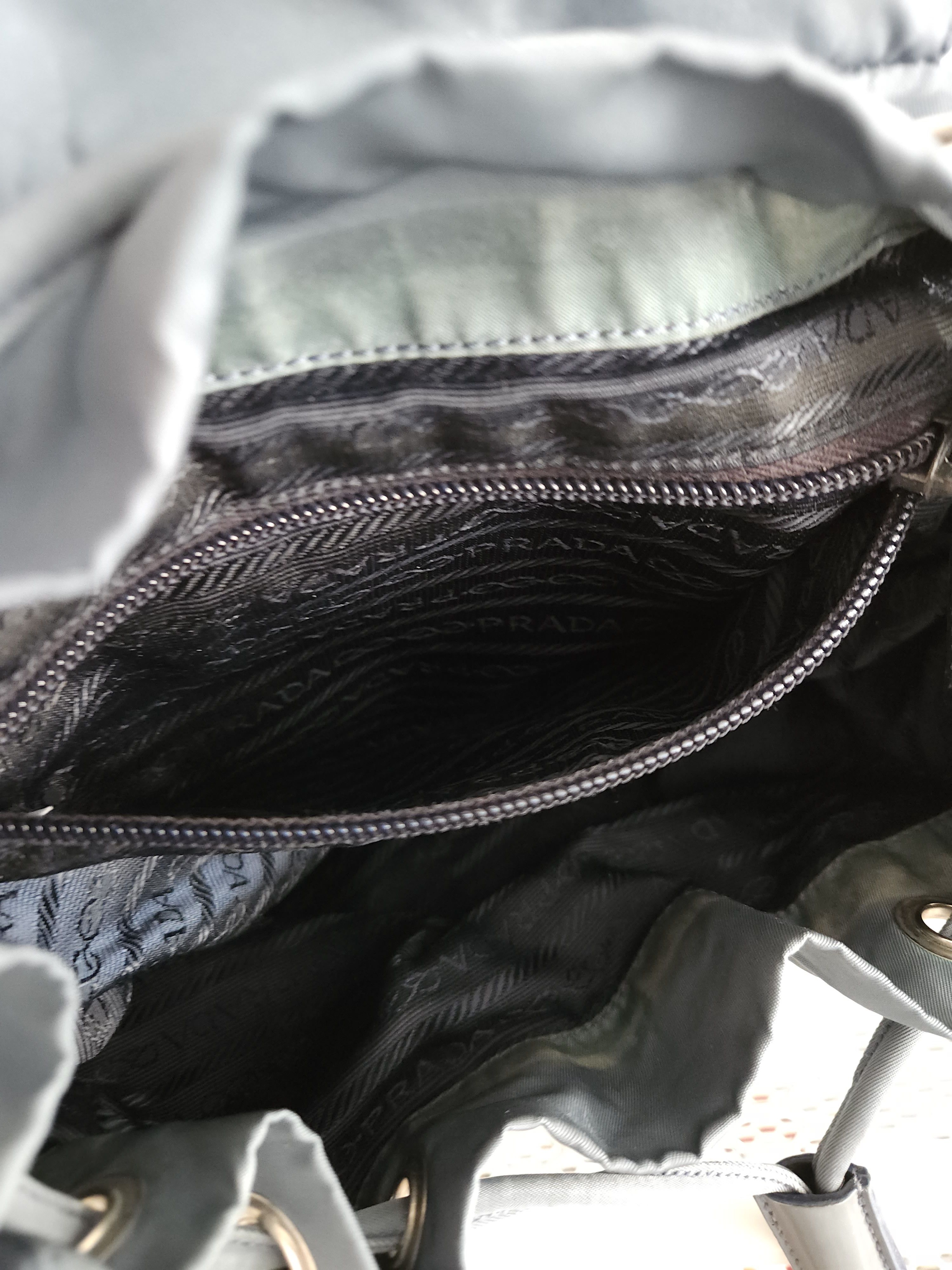 Prada Vintage 90s Prada nylon triangle logo mini cargo backpack Size ONE SIZE - 24 Thumbnail