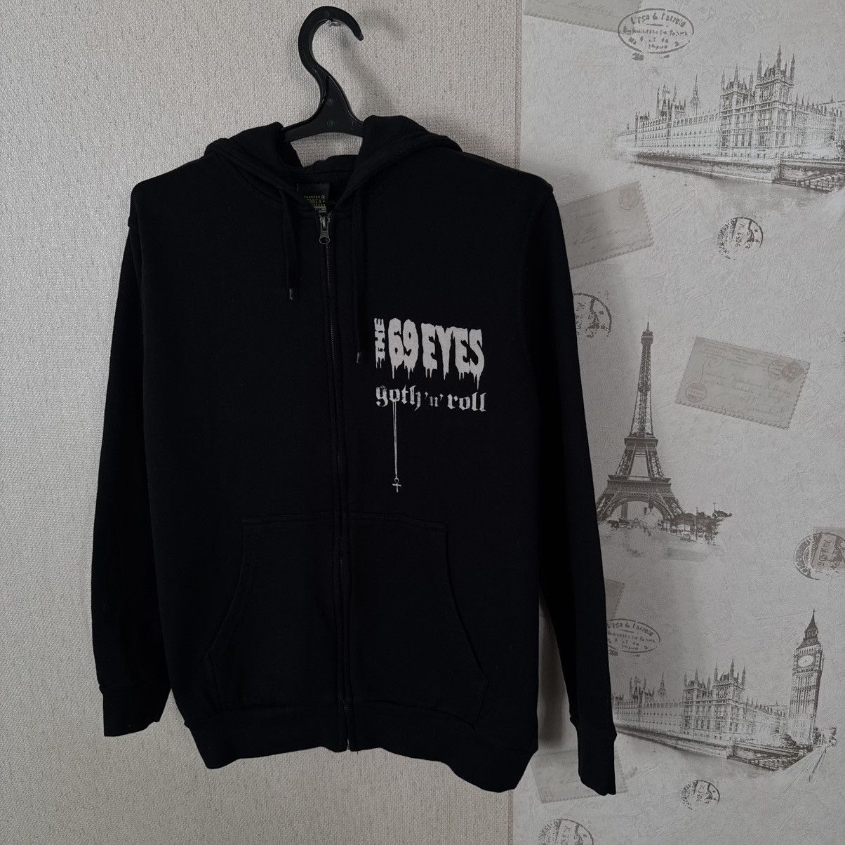 Other Vintage The 69 eyes Hoodie 00s Gothic Rock Skull Black L Size US L / EU 52-54 / 3 - 10 Thumbnail
