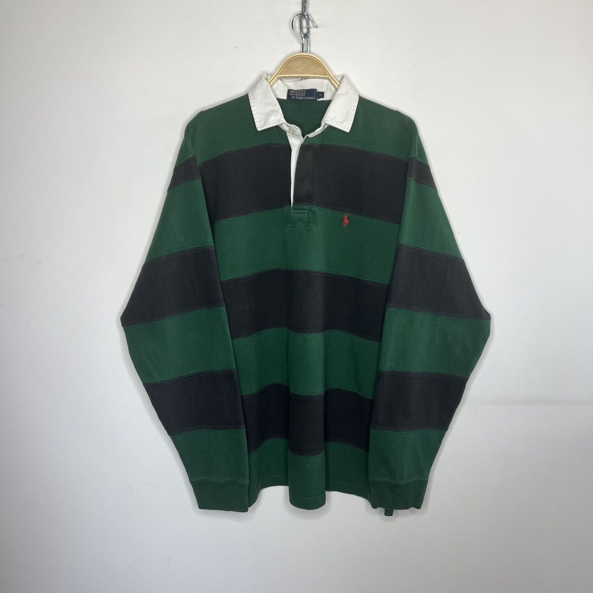 Polo Ralph Lauren Vintage Ralph Lauren Polo Rugby Longsleeve Sweatshirt Size US L / EU 52-54 / 3 - 1 Thumbnail
