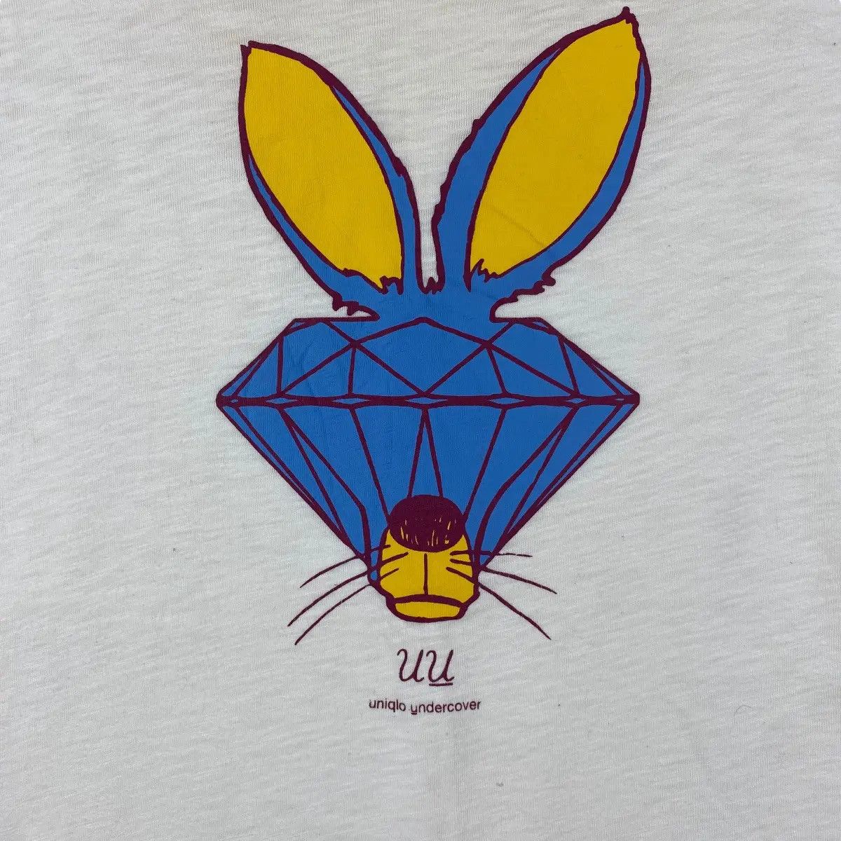 Japanese Brand UNIQLO UNDERCOVER Diamond Rabbit Graphic Tee Shirt Size M / US 6-8 / IT 42-44 - 3 Thumbnail