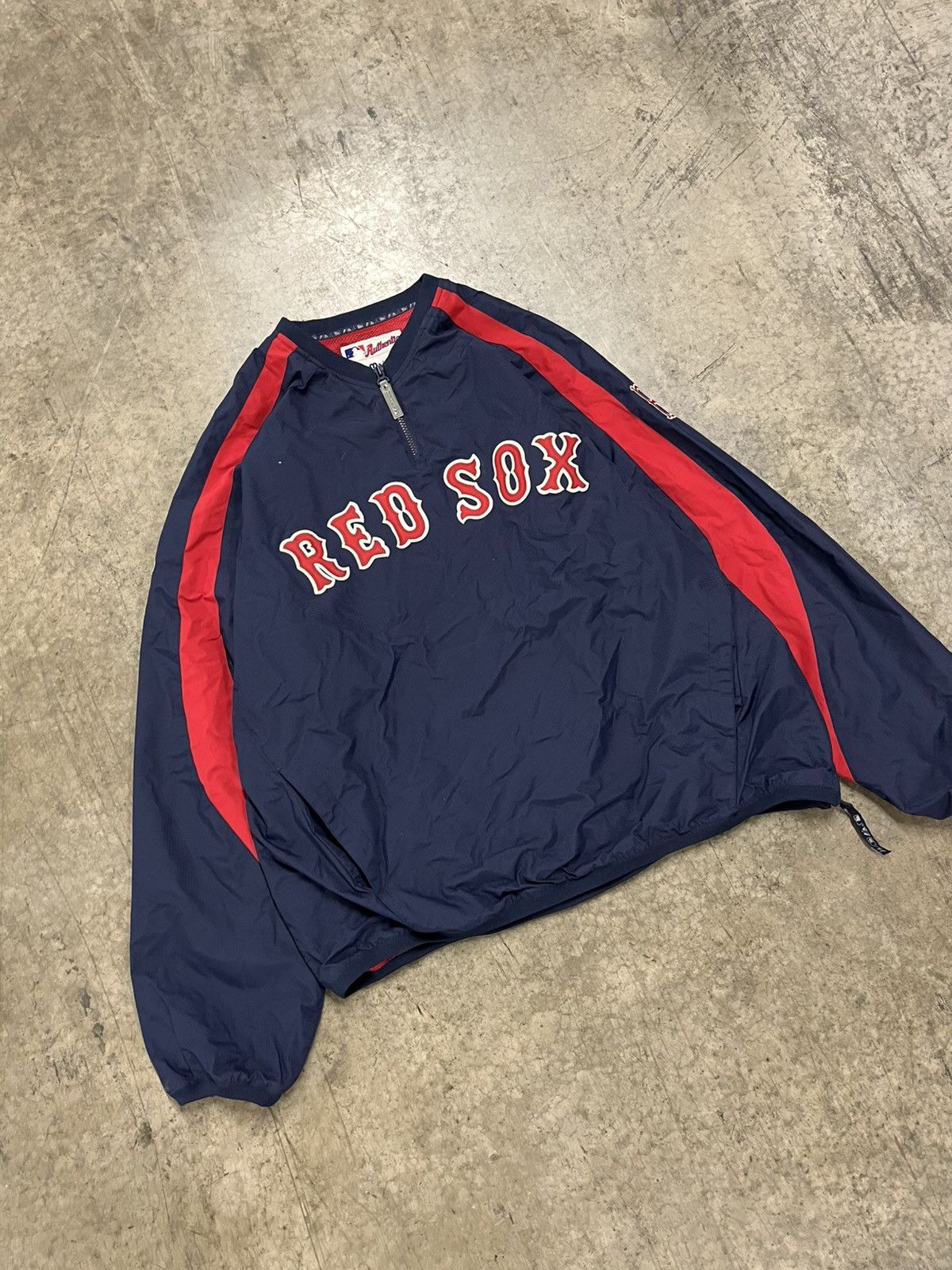 Vintage Boston Red Sox vintage majestic light weight pull over 90s Size US XXL / EU 58 / 5 - 2 Thumbnail