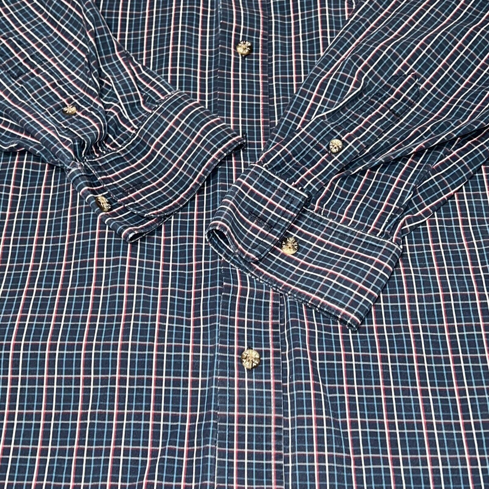 Ariat Ariat Pro Series Button Shirt Mens Sz LT Blue Plaid Vented Size US L / EU 52-54 / 3 - 4 Thumbnail