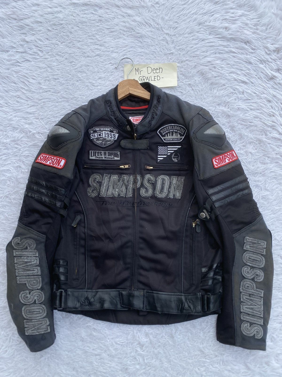ICON Motorsports Rare Vintage Simpson Biker Racing Jacket Size US M / EU 48-50 / 2 - 3 Thumbnail