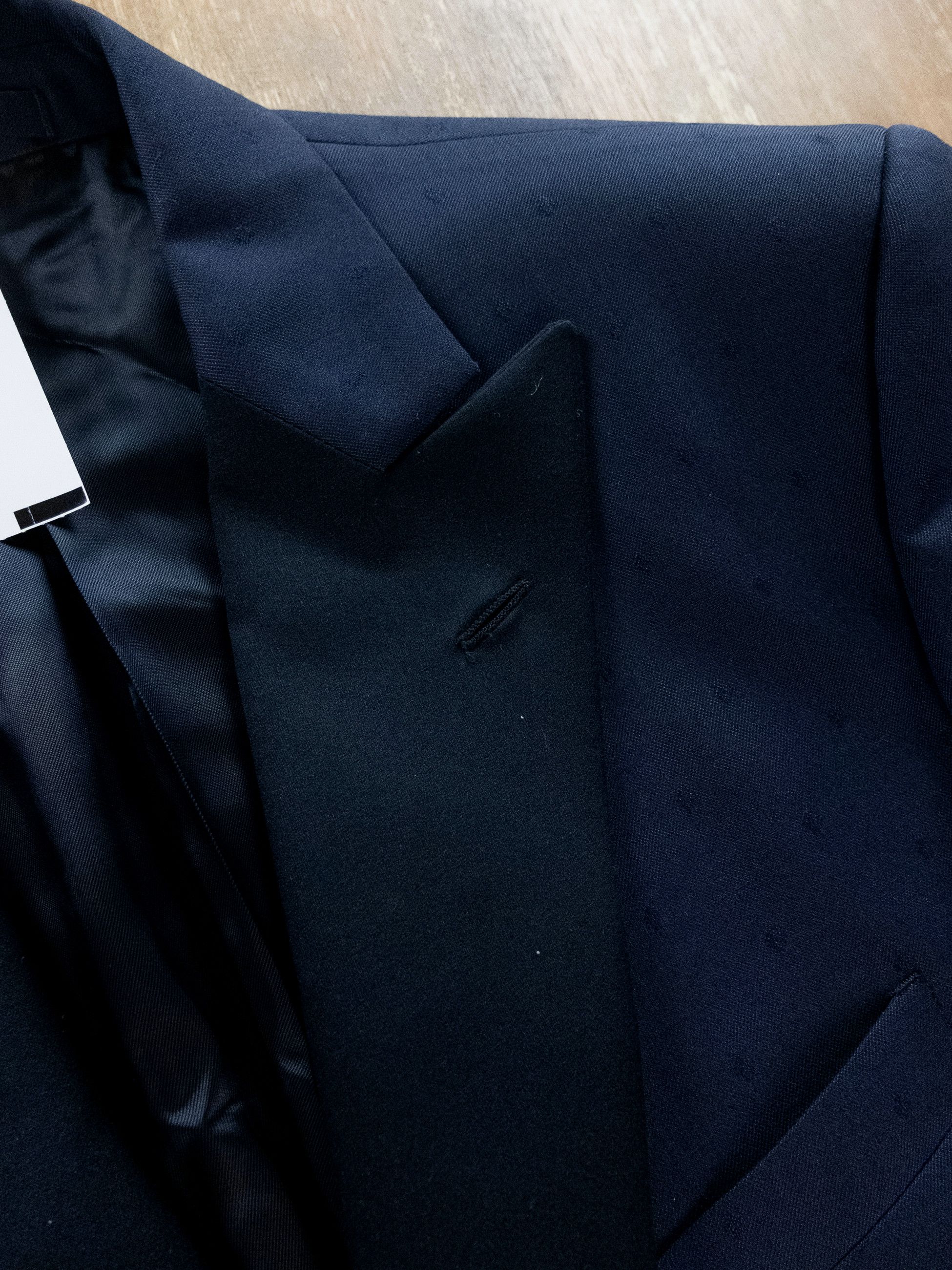 Lardini LARDINI navy blue cotton wool tuxedo Size 40 US / 50 IT Size 40R - 4 Thumbnail