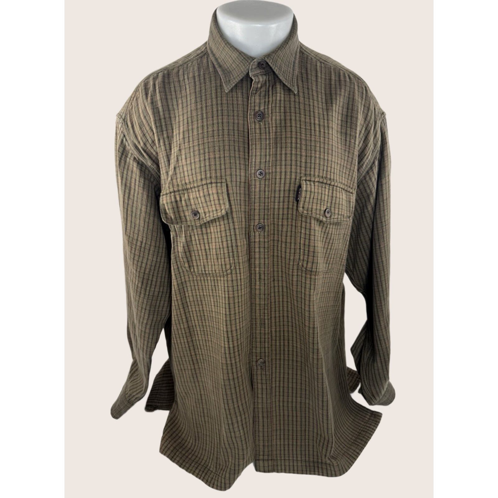 Vintage POLO SPORT Ralph Lauren - Heavy Duty Plaid Oversized XL Flannel Work Shirt Size US XL / EU 56 / 4 - 1 Thumbnail