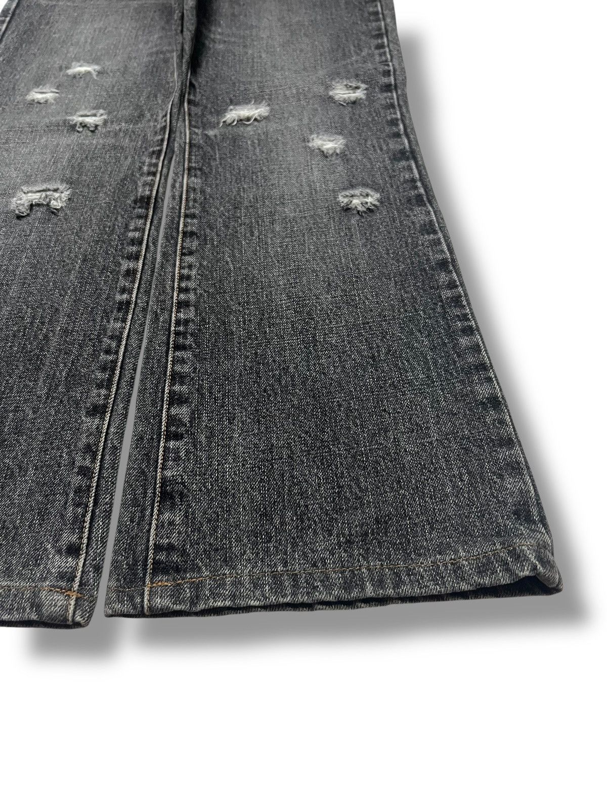 Uniqlo Bootcut Vintage Uniqlo Japan - Black Stone Wash, Distressed Size US 30 / EU 46 - 7 Thumbnail