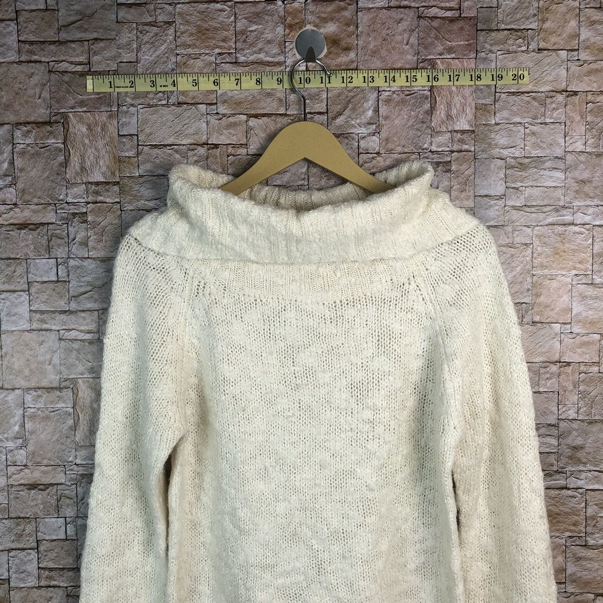 Homespun Knitwear × Japanese Brand C.O.L.Z.A Turtle Neck White Knitwear #A776 Size M / US 6-8 / IT 42-44 - 2 Thumbnail