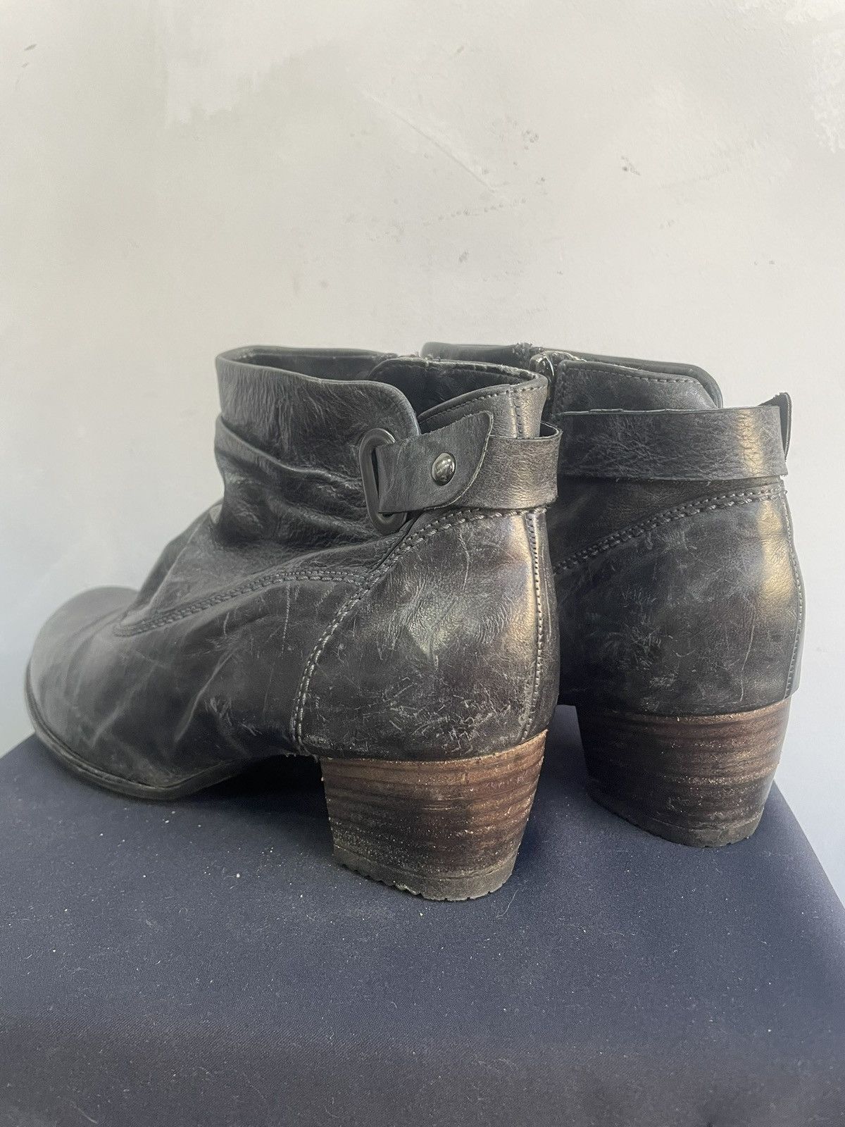 A.S.98 Gothic heel platform boots leather guidi style avant garde Size US 8.5 / EU 41-42 - 8 Thumbnail