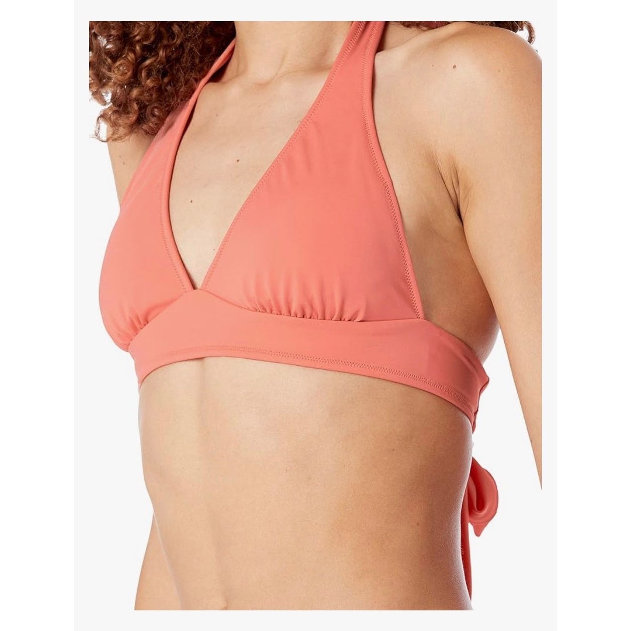 The Unbranded Brand Amazon Essentials Womens Tie Halter Bikini Top X Small Coral Size XS / US 0-2 / IT 36-38 - 3 Thumbnail