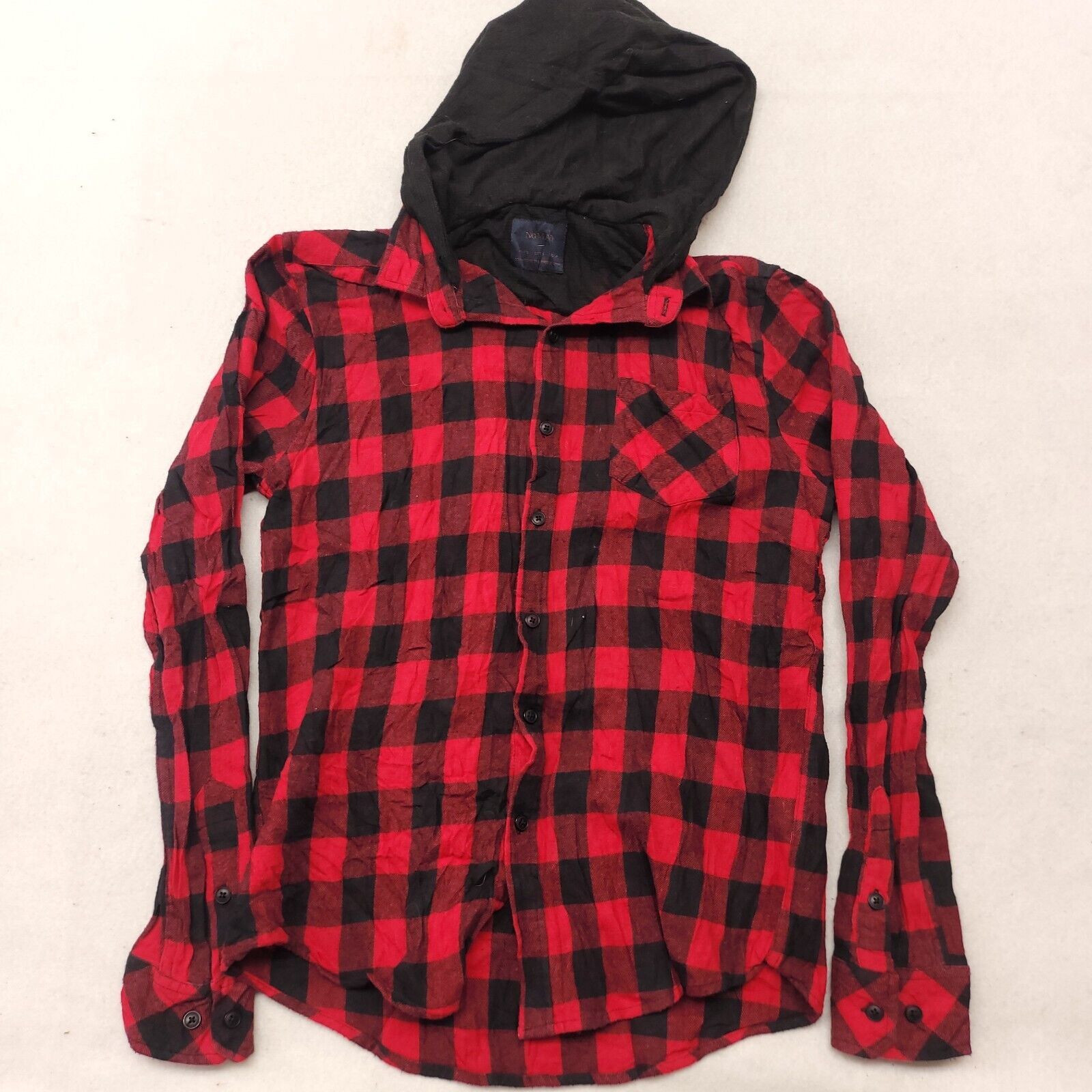 Nomad Nomad Casual Button Up Hoodie Mens Size Small S Red Plaid Size US S / EU 44-46 / 1 - 2 Thumbnail