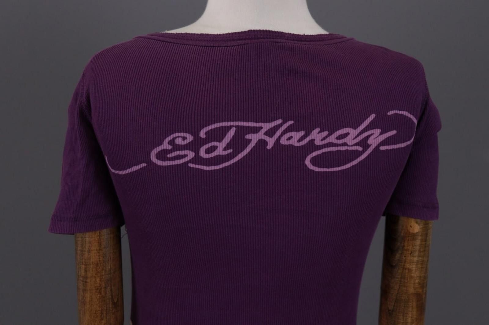 Ed Hardy Ed Hardy by Christian Audigier Purple Tunic Shirt Size M Size S / US 4 / IT 40 - 10 Thumbnail