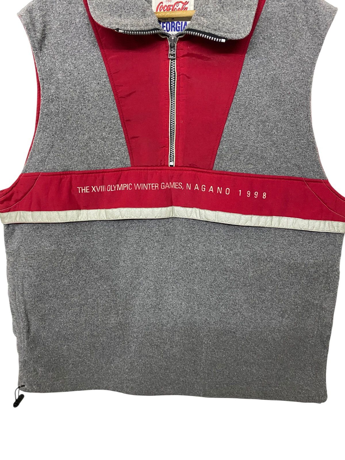 Vintage VTG 98 Nagano Winter Olympics fleece vest Coca-Cola Georgia Size US XL / EU 56 / 4 - 3 Thumbnail