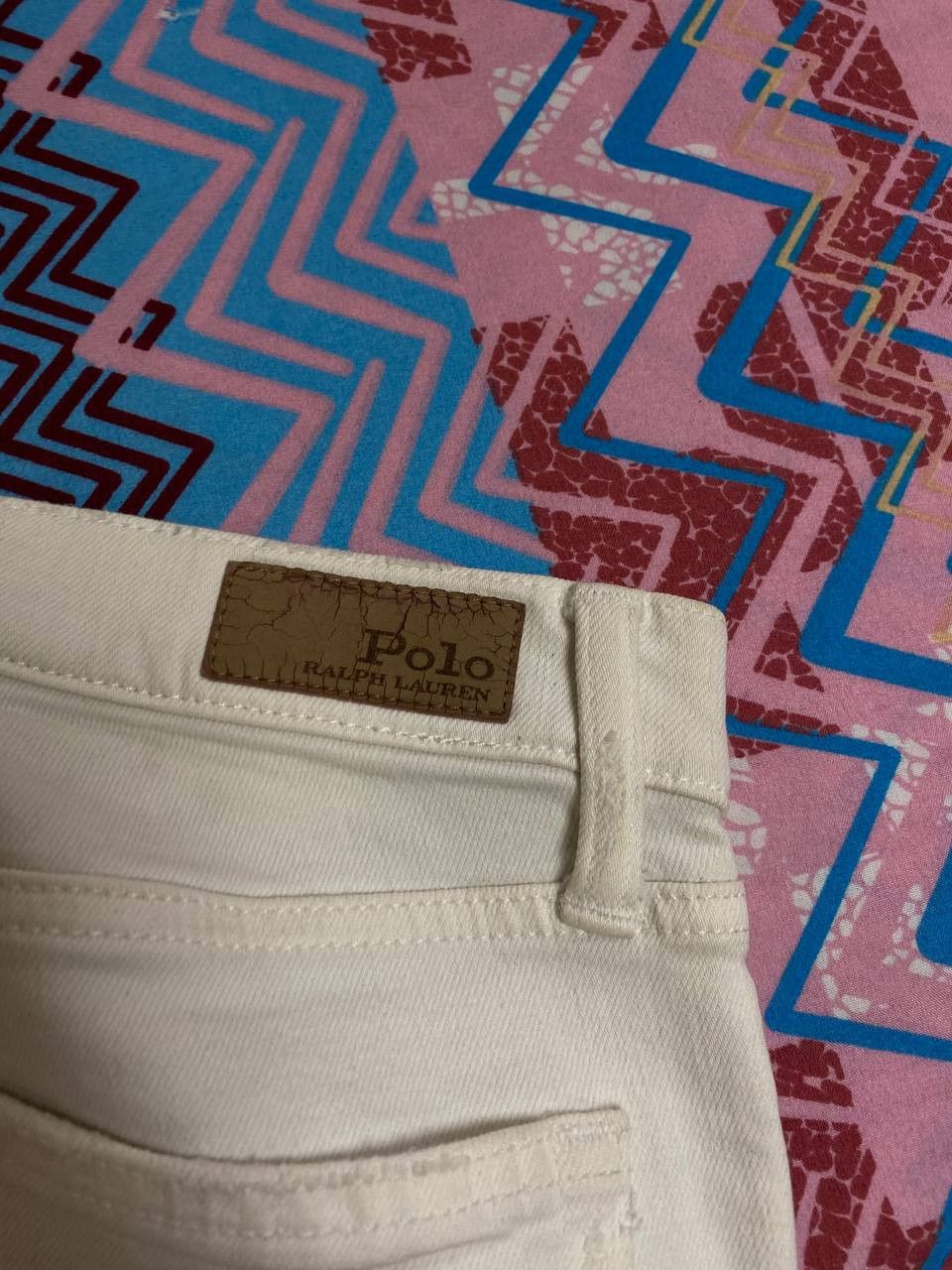 Polo Ralph Lauren jeans pants white logo Polo Ralph Lauren Y2K vintage Size 30" / US 8 / IT 44 - 21 Thumbnail