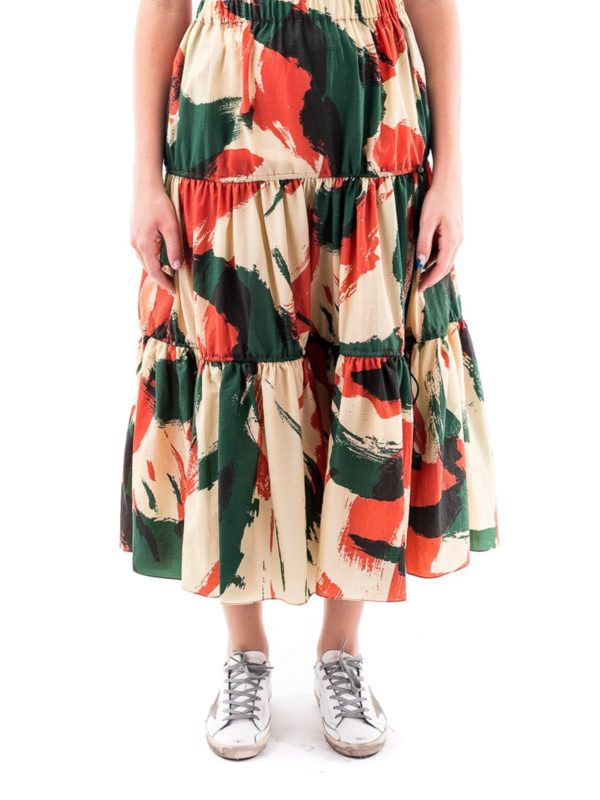 Kenzo o1y1025 Midi Skirt in Multicolor Size 27" / US 4 / IT 40 - 2 Thumbnail