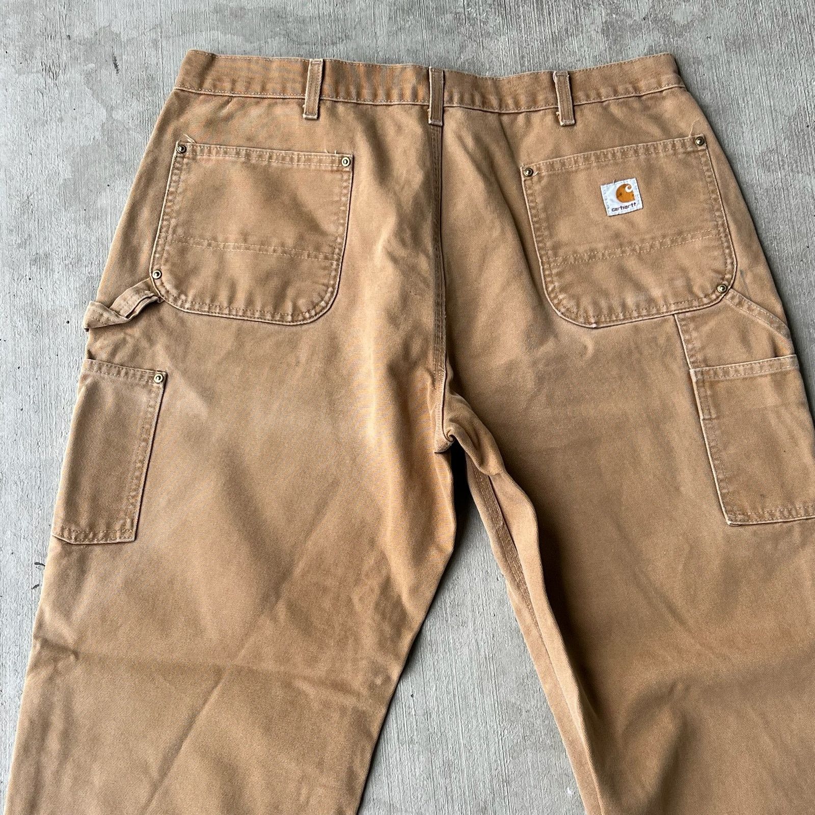 Carhartt × Vintage Carhartt faded brown double knee work wear carpenter pants Size US 37 - 5 Thumbnail