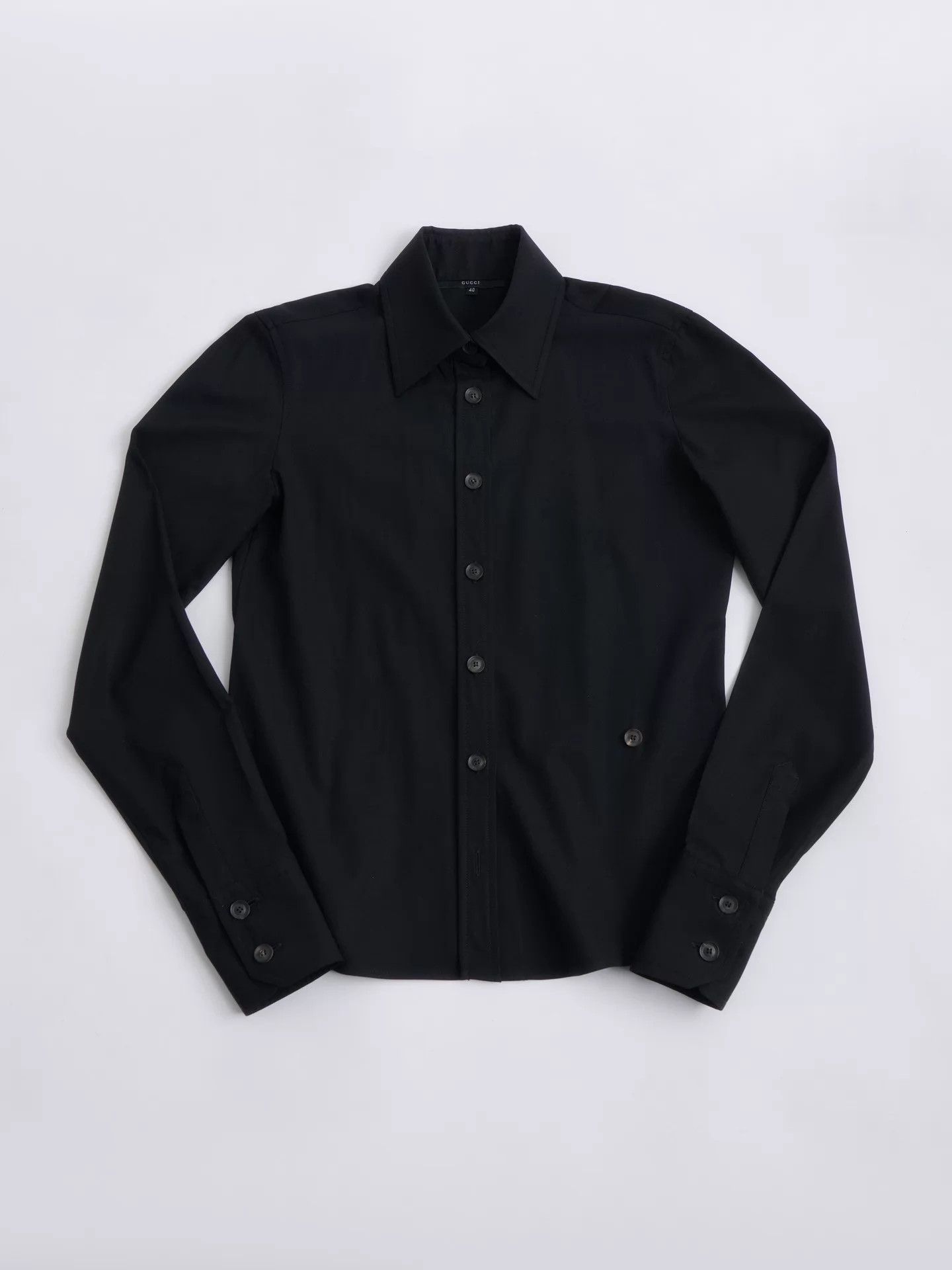 Gucci GUCCI by Tom Ford 1999 AW Black Tailored Shirt 40 Size S / US 4 / IT 40 - 8 Thumbnail