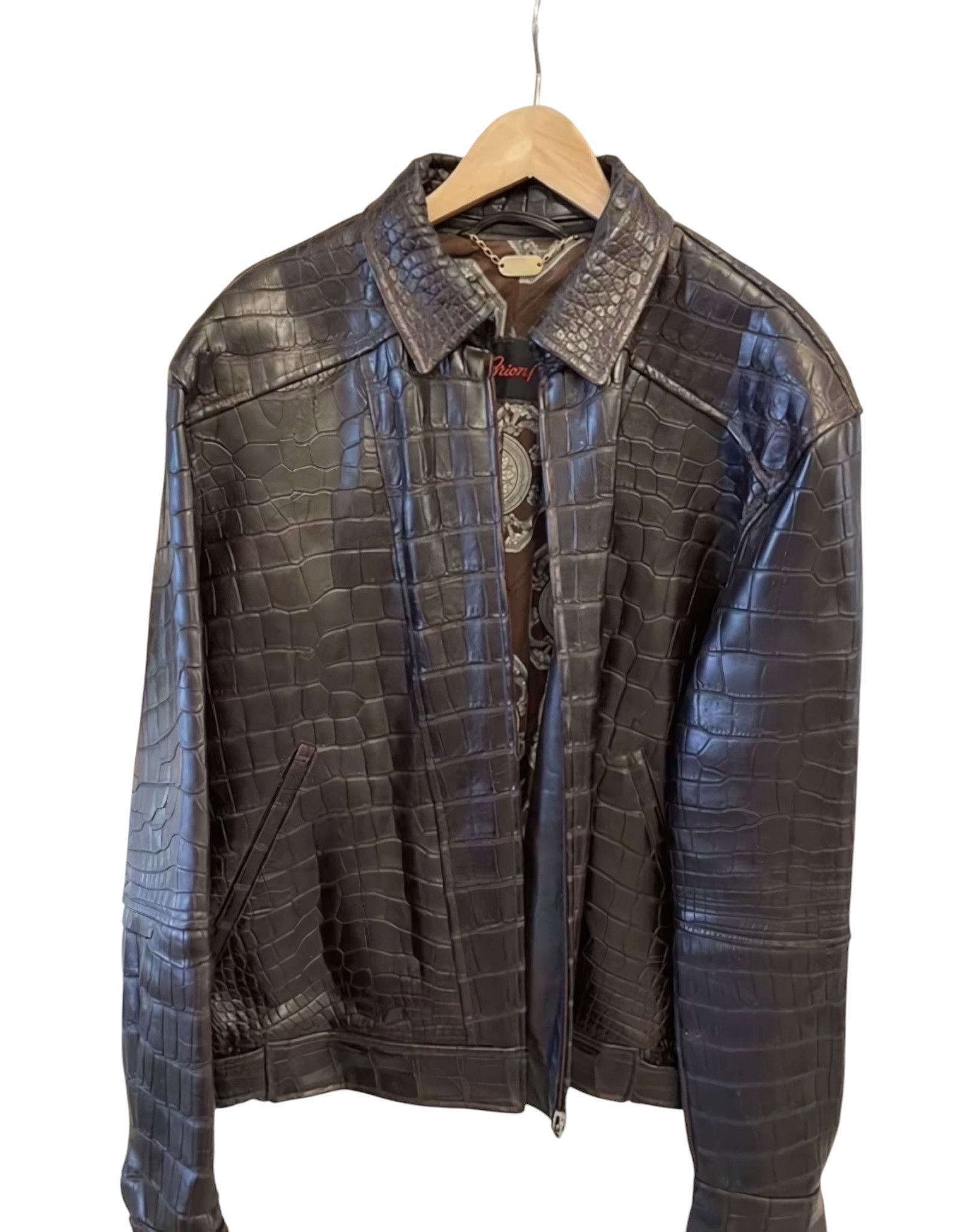 Brioni REAL CROCODILE SKIN LEATHER JACKET Size US L / EU 52-54 / 3 - 1 Thumbnail