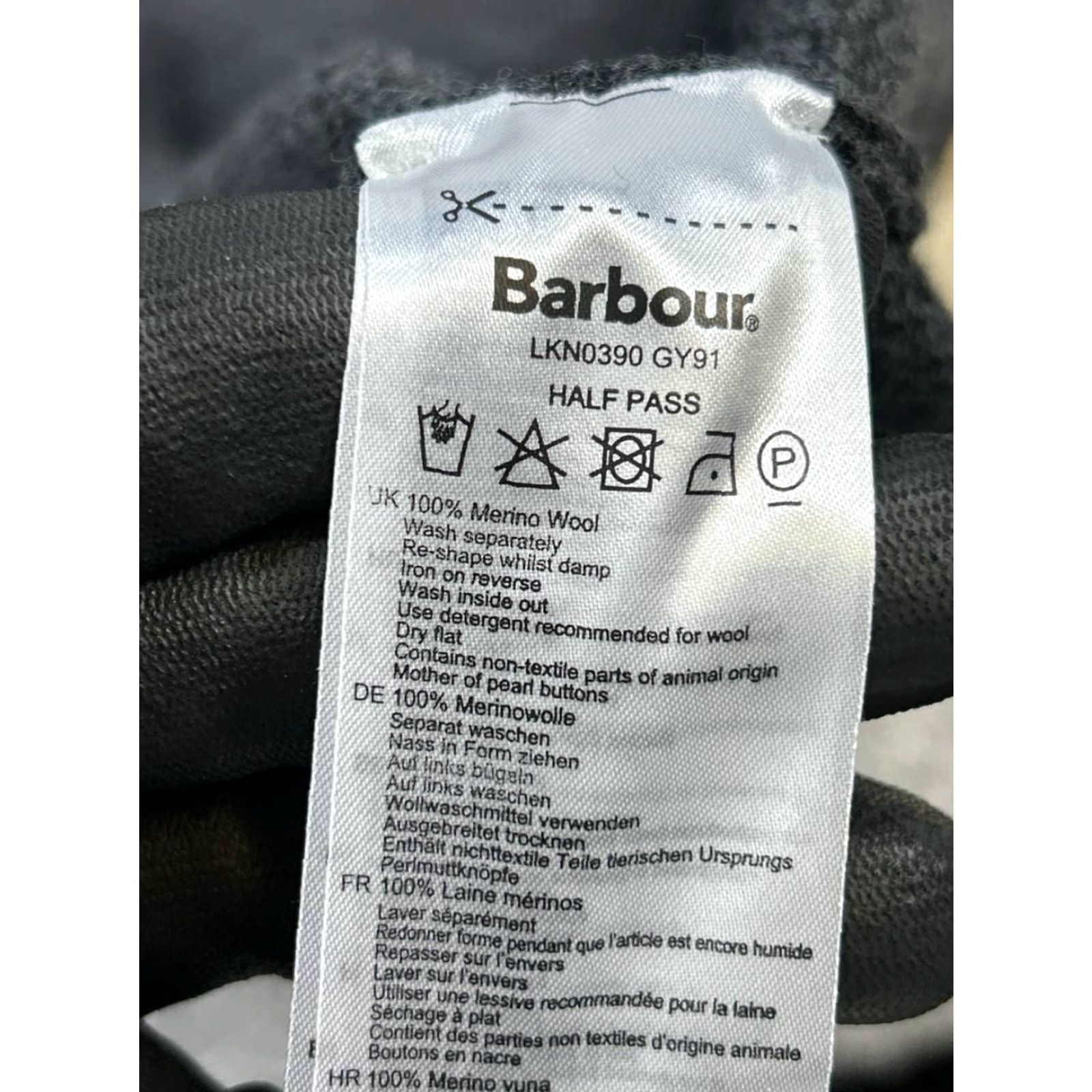 Barbour Barbour Womens Sweater Shirt Crew Neck Long Sleeve Gray Wool Knit Henley 14 Regular Size XL / US 12-14 / IT 48-50 - 4 Thumbnail