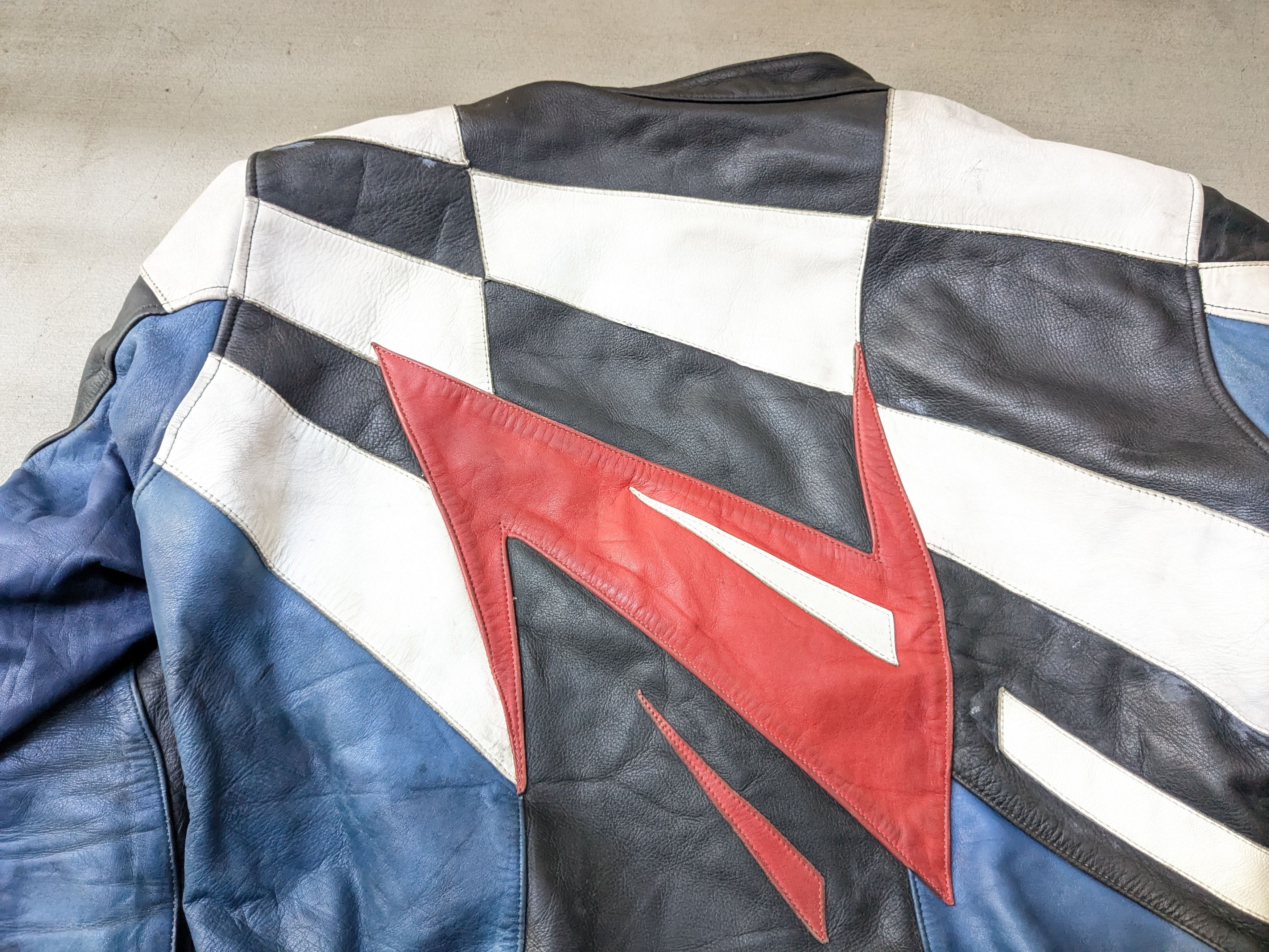 Genuine Leather Vintage Motorcycle Leather Biker Jacket Blue Black White Y2K Size US L / EU 52-54 / 3 - 8 Thumbnail