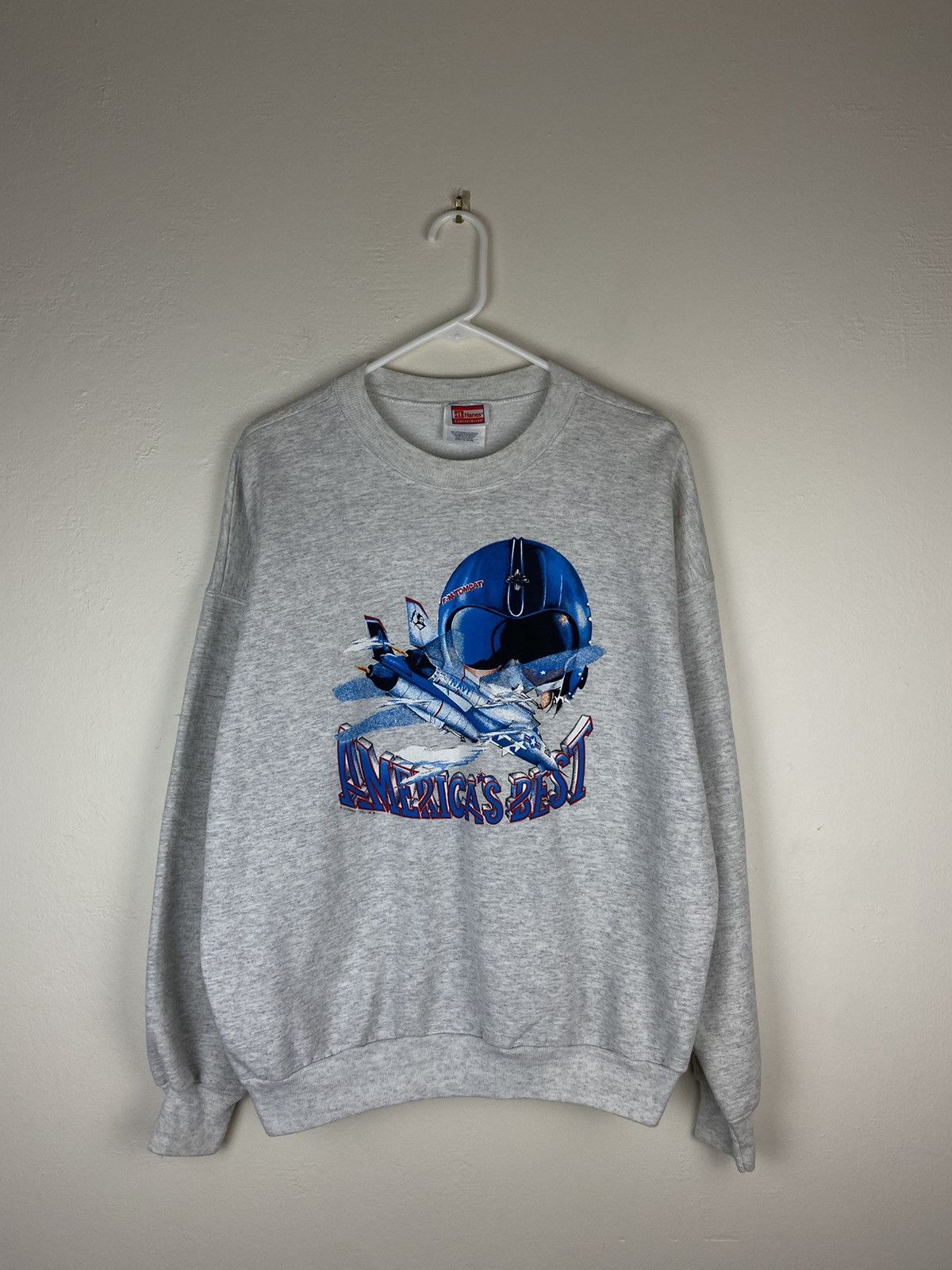 Vintage Vintage 1986 Americas Best Crewneck Sweatshirt Jet Plane Size US XL / EU 56 / 4 - 1 Thumbnail