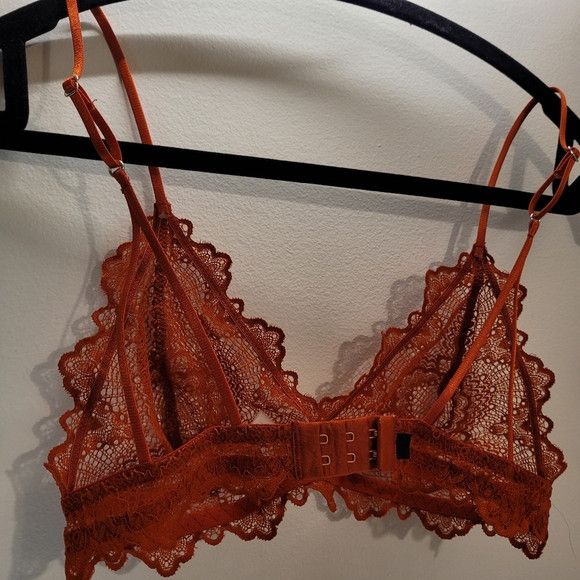 Other Understatement Lace Triangle Bralette Papaya Color - S Size ONE SIZE - 6 Thumbnail