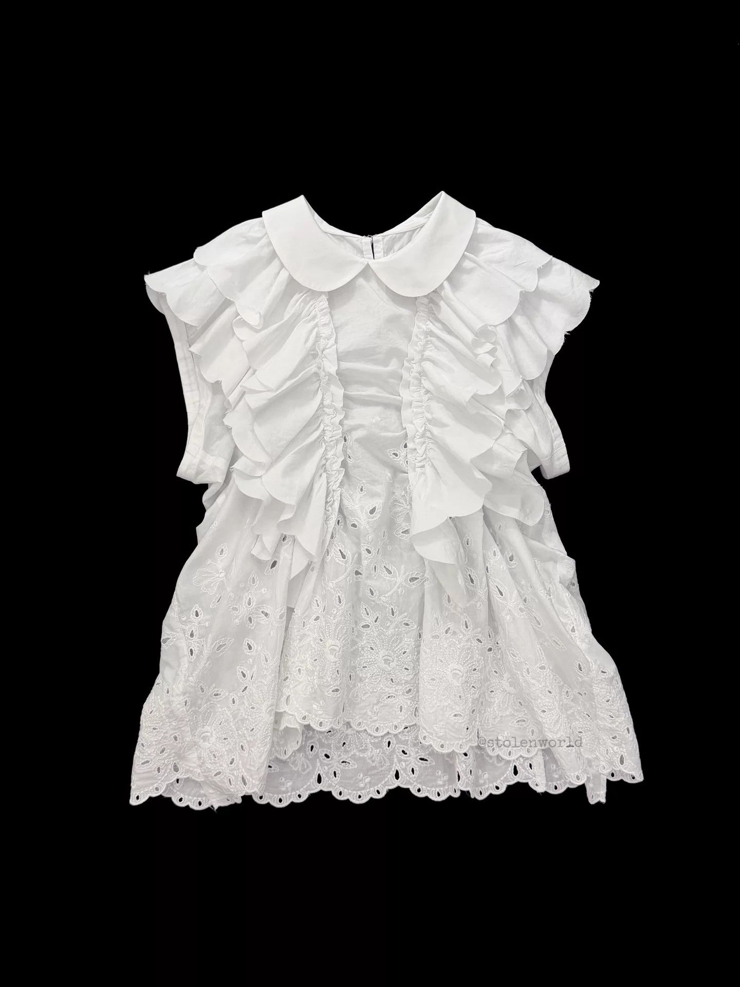 Comme des Garcons Comme des Garçons 2021SS Tricot Cotton Plisse Trim Top M Size M / US 6-8 / IT 42-44 - 1 Thumbnail