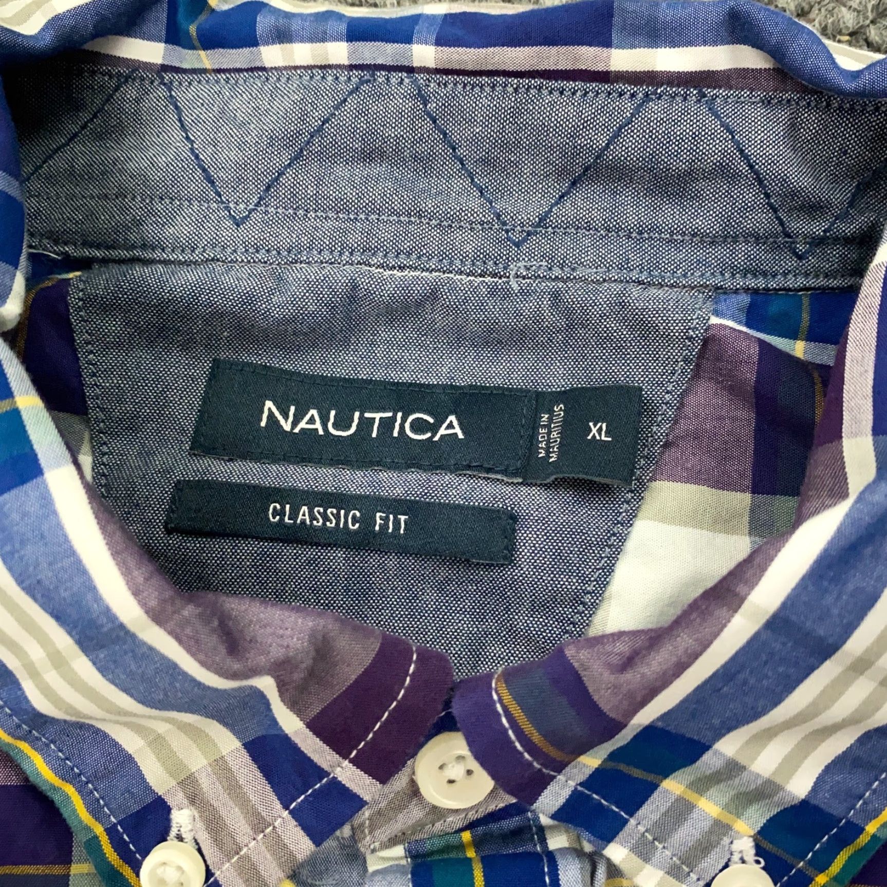 Nautica VTG Nautica Mens Shirt XL Plaid Long Sleeve Button-Down with Collar, Classic Fit, Cotton, Green, Vintage Clothing, 90s? (No extra words) Size US XL / EU 56 / 4 - 3 Thumbnail
